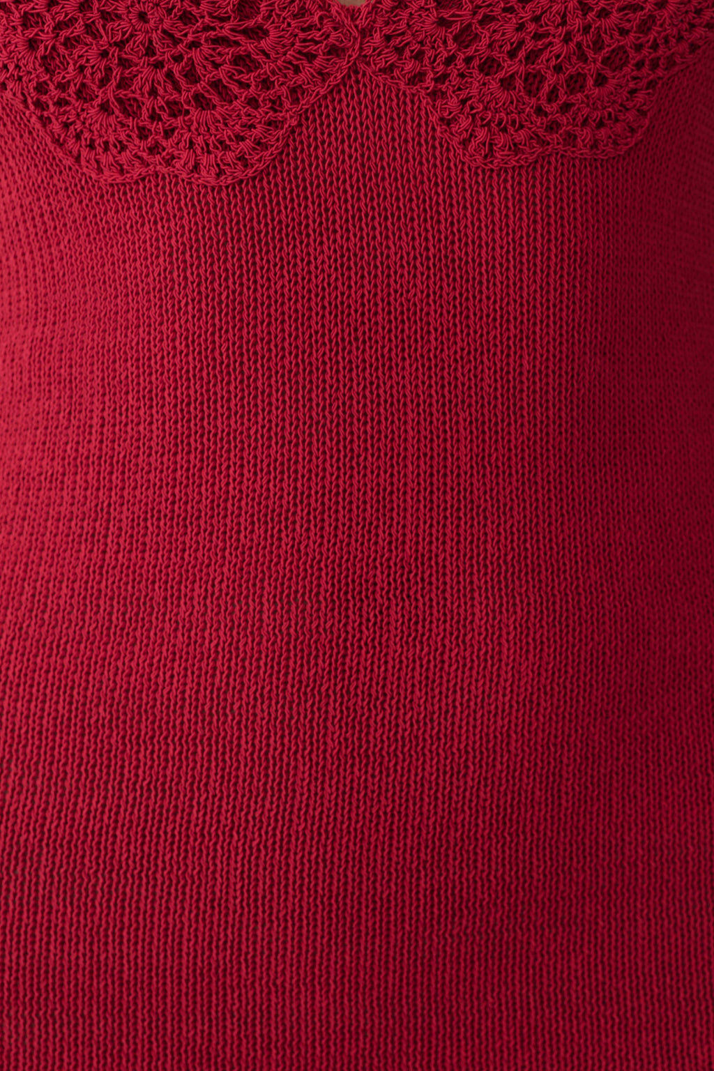 Crochet Halter Mini Dress - Pomegranate