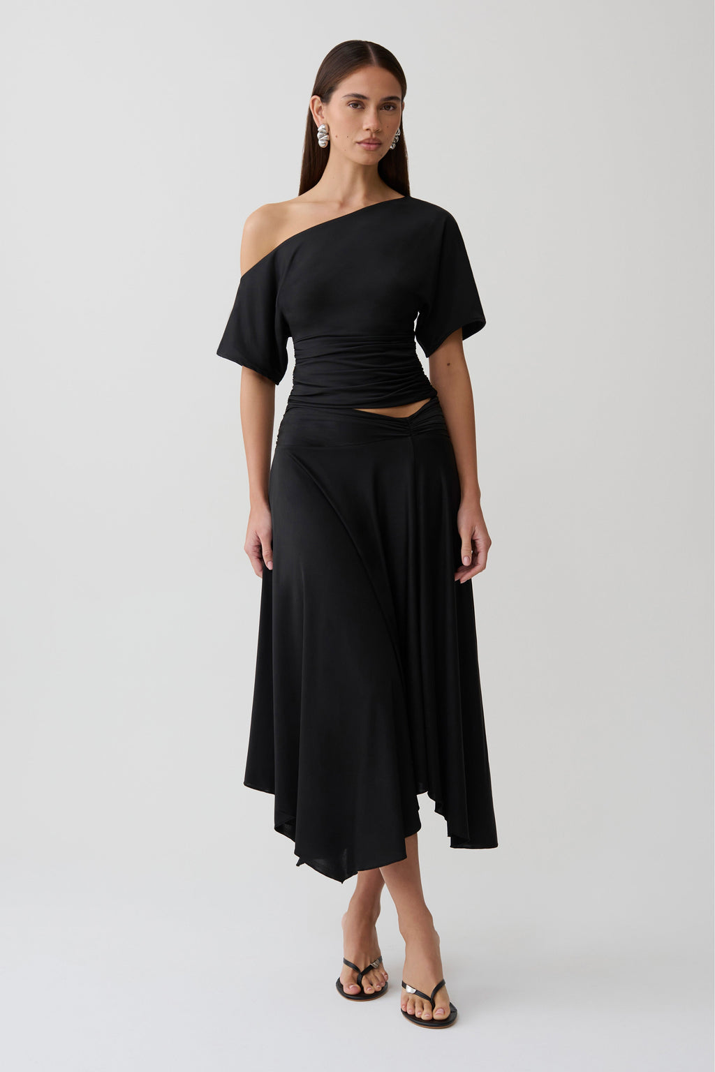 Slinky midi-rok - Zwart