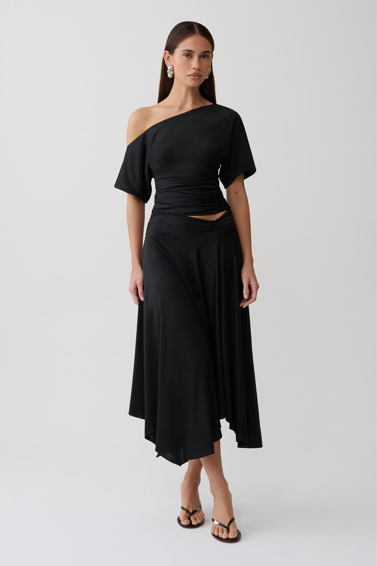 Slinky midi-rok - Zwart