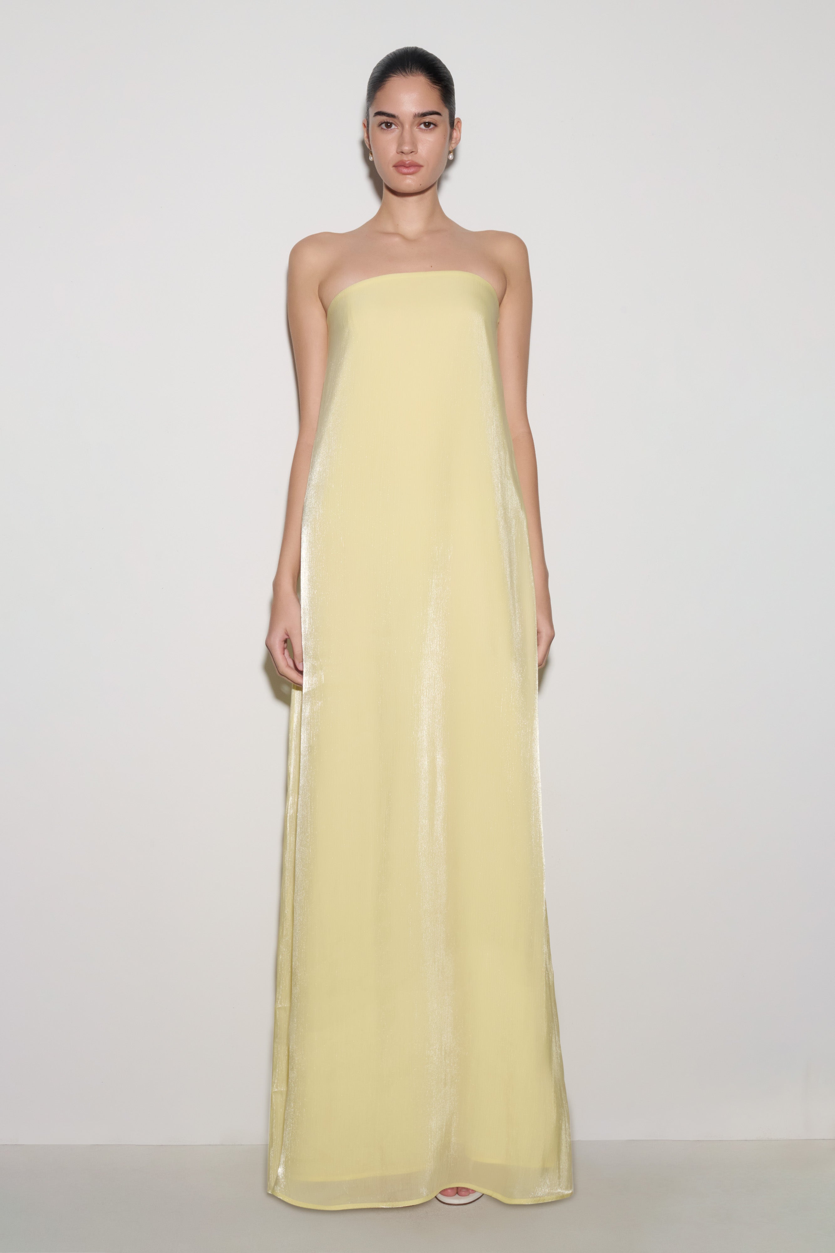 Strapless Maxi Dress - Lemon