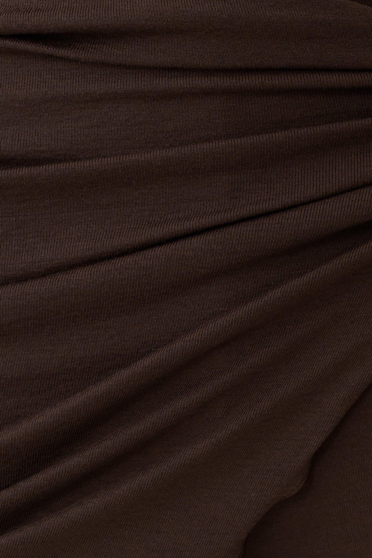 Recht model broek met tailleband - Donker chocoladebruin