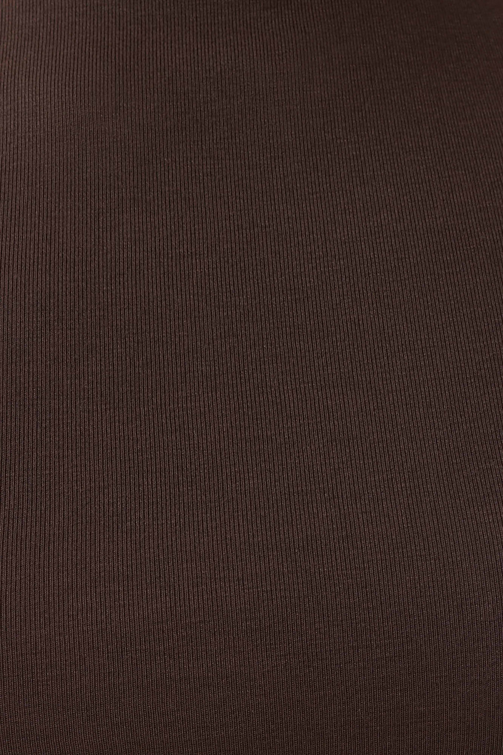 High Neck Top With Piping Detail - Dark Chocolate