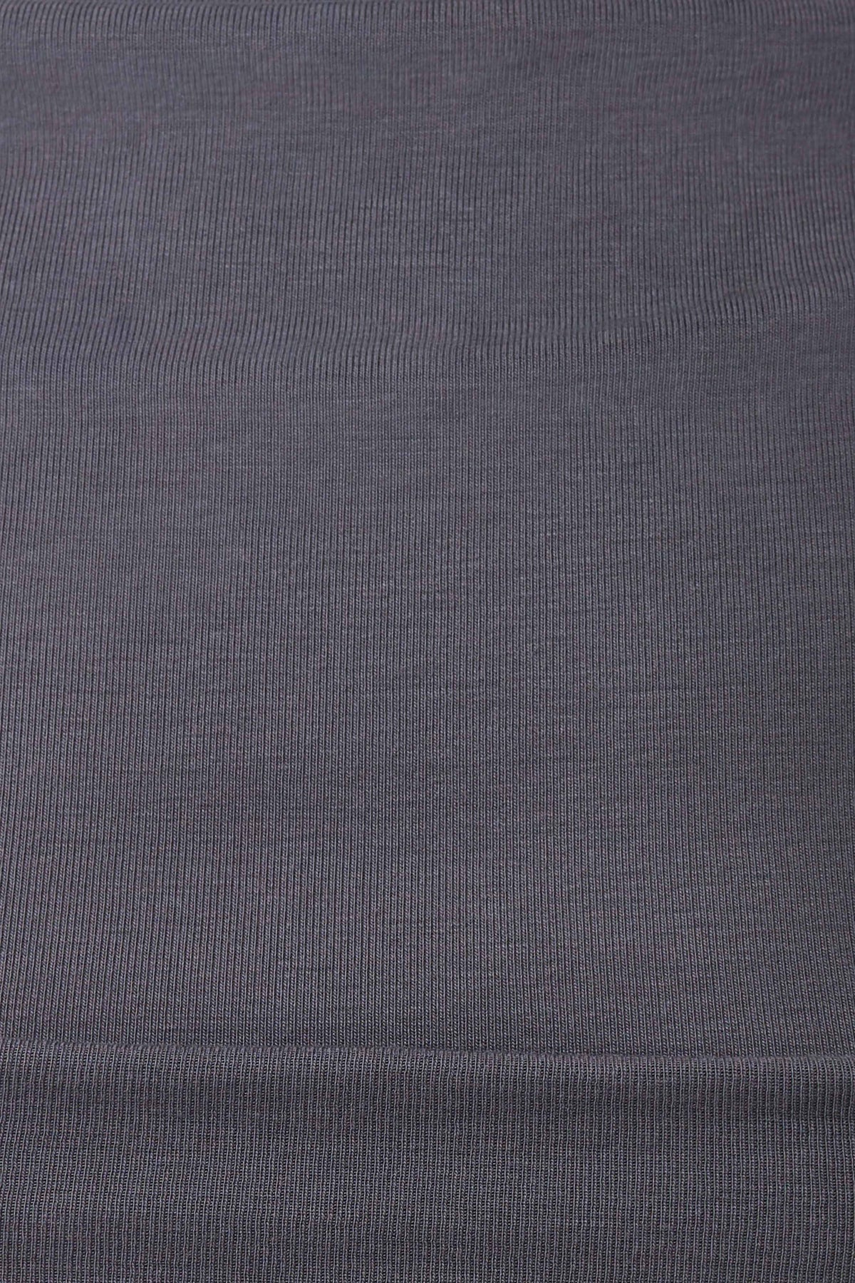 High Neck Top With Piping Detail - Grey