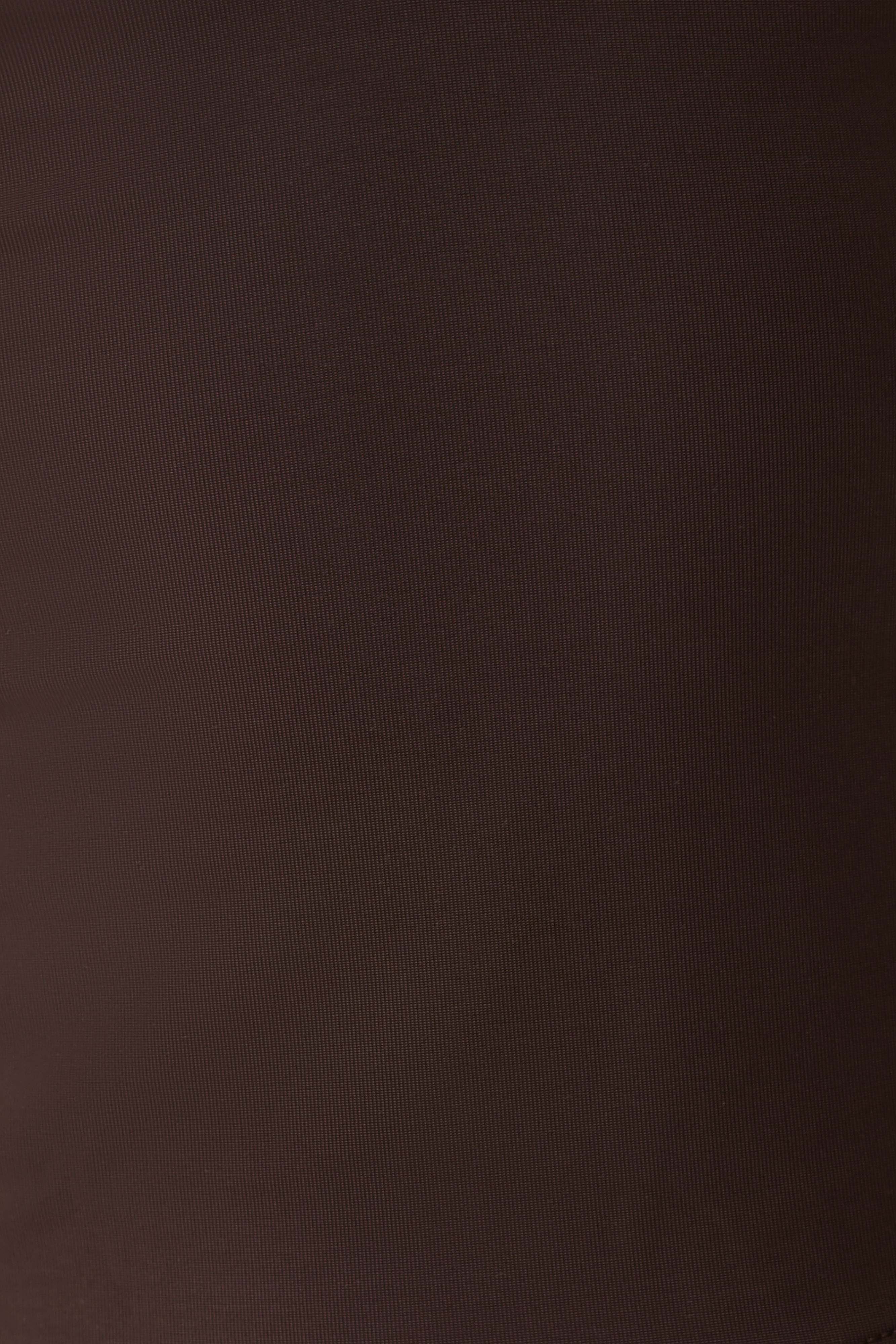Slinky And Mesh Top - Chocolate
