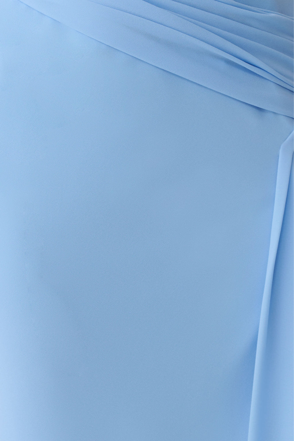 Draped Back Chiffon Maxi Dress - Sky Blue