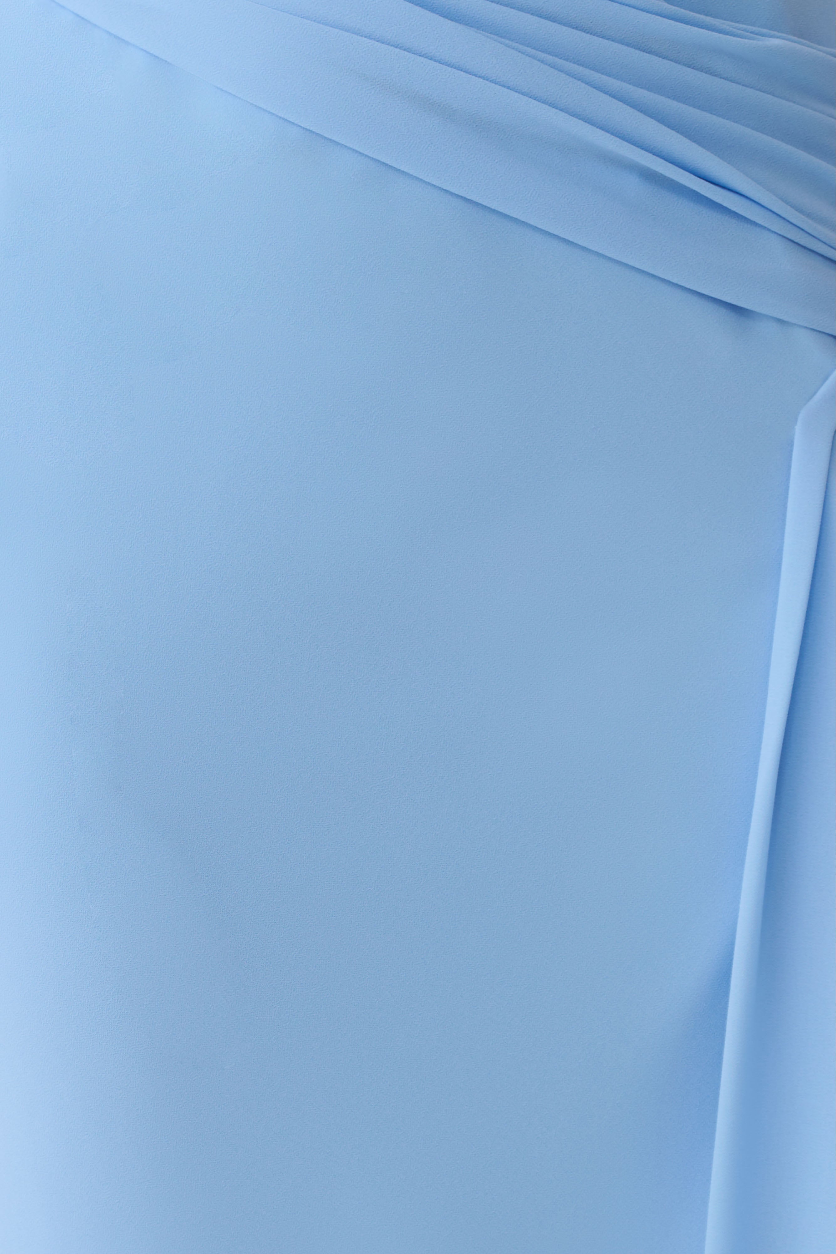 Draped Back Chiffon Maxi Dress - Sky Blue