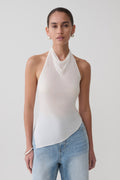 Relaxed Sheer Halter Top - Ivory