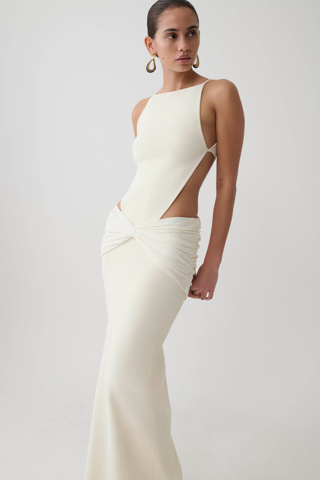 Sleeveless Maxi Dress - White