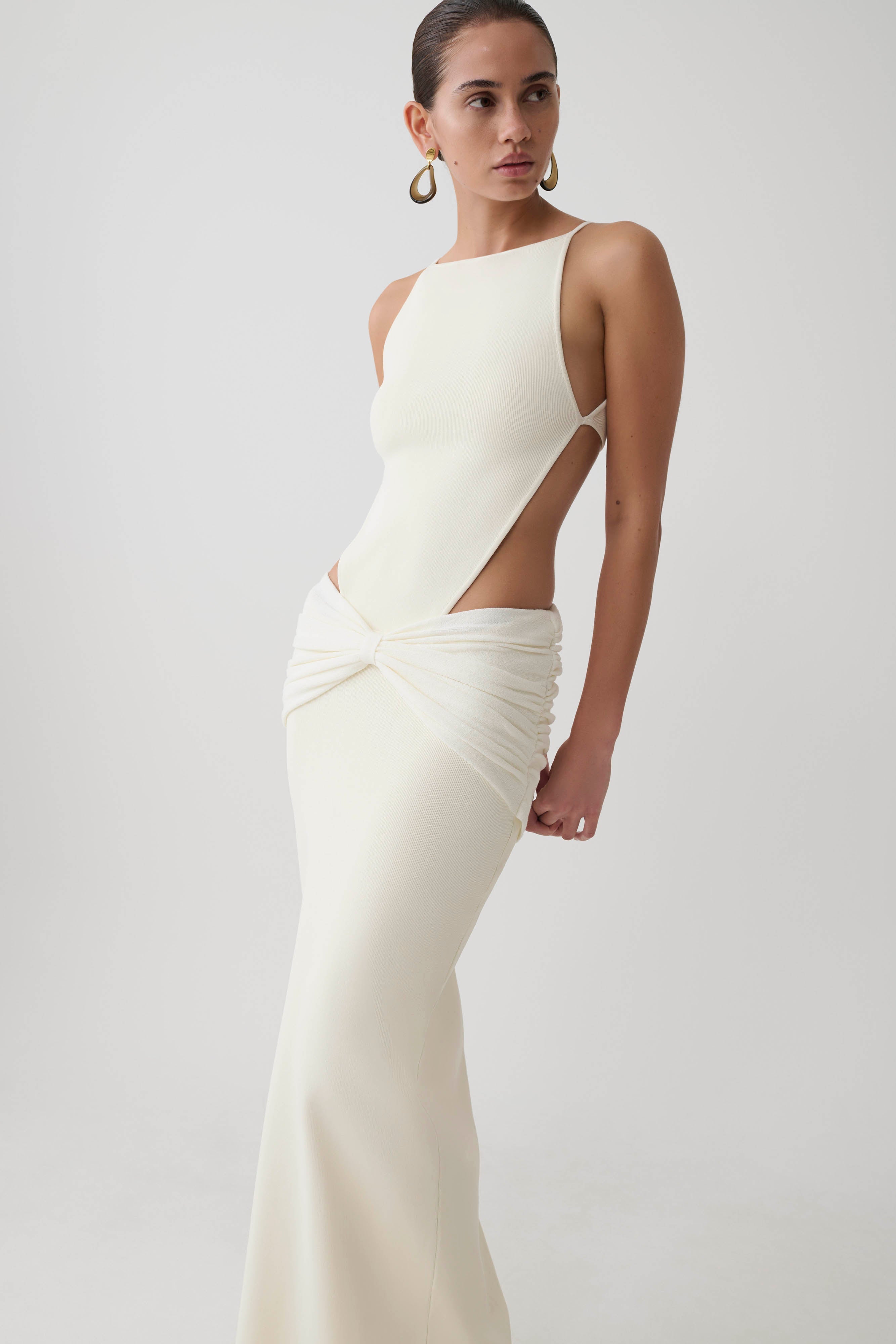 Sleeveless Maxi Dress - White