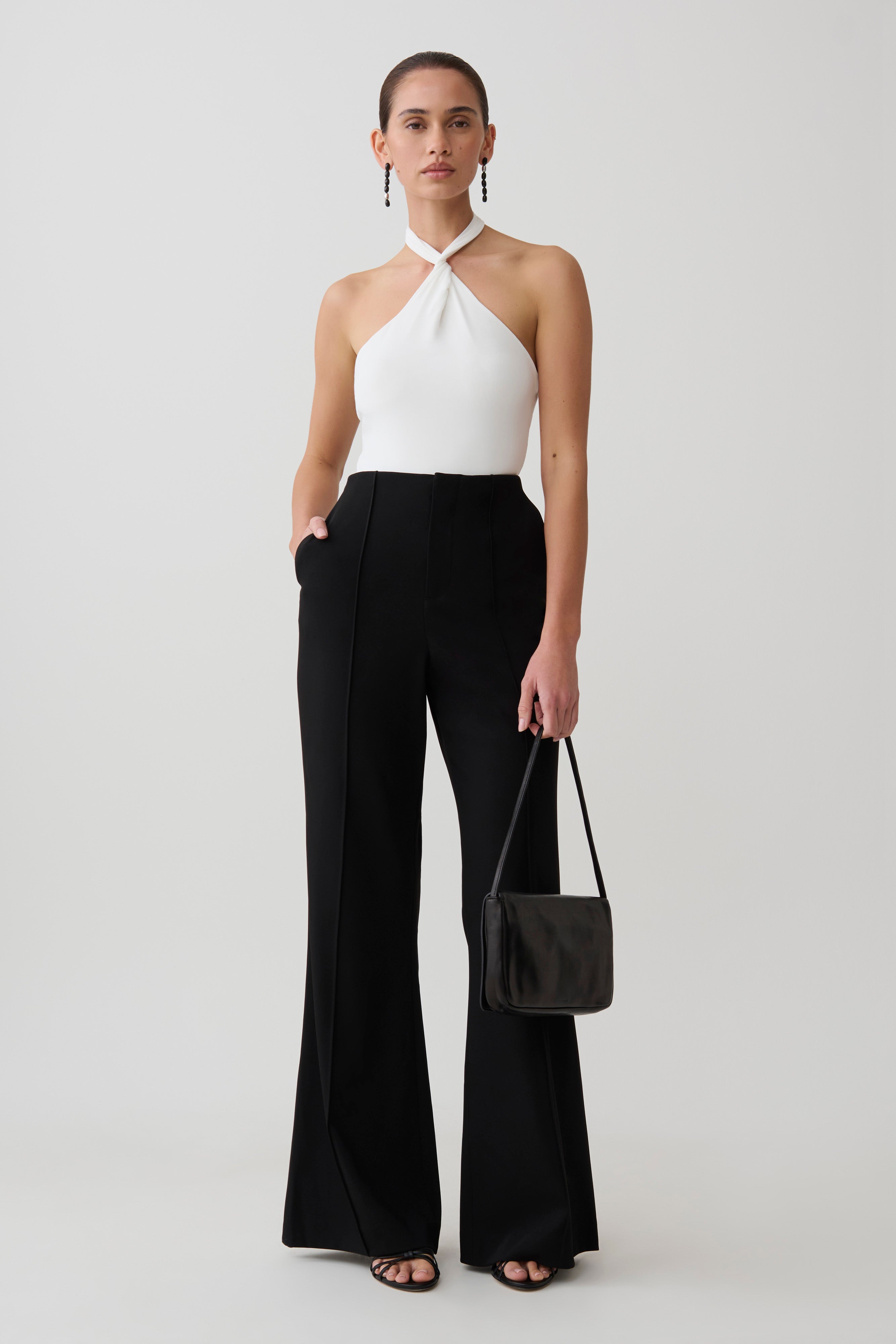 Twisted Neck Bodysuit - White