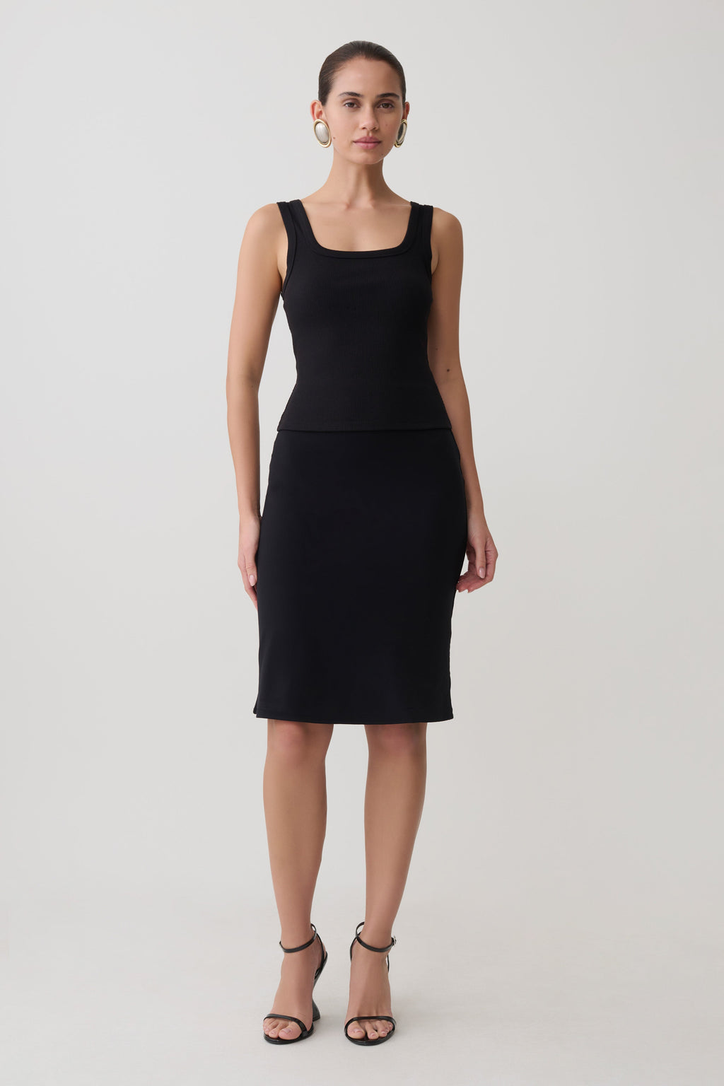 Square Neck Tank - Black