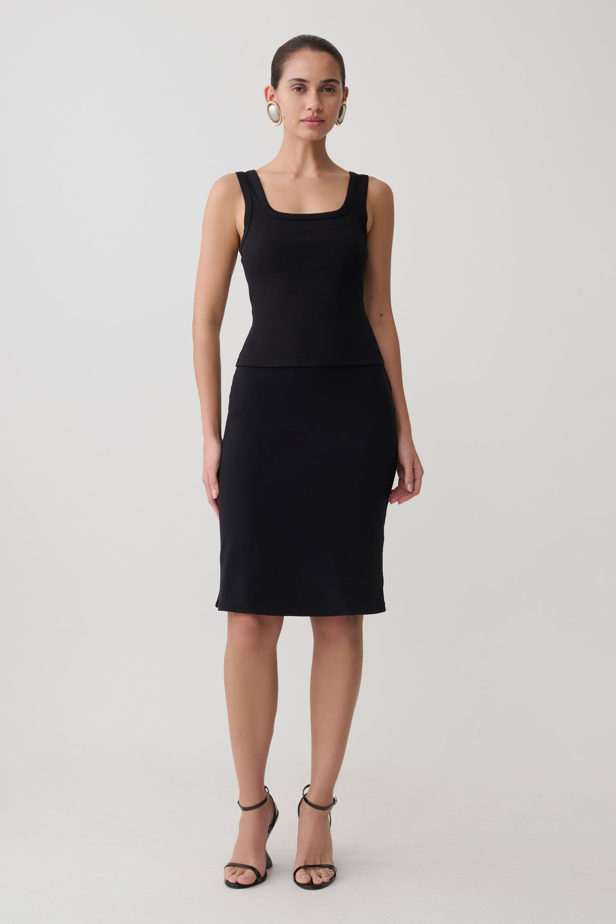 Square Neck Tank - Black