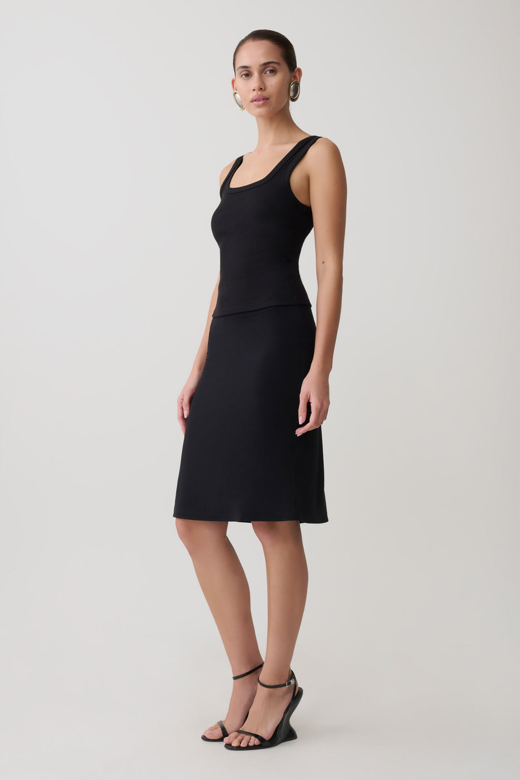 Square Neck Tank - Black