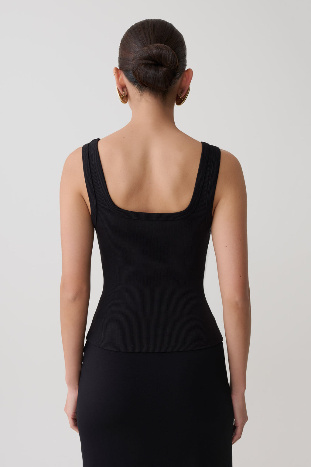 Square Neck Tank - Black
