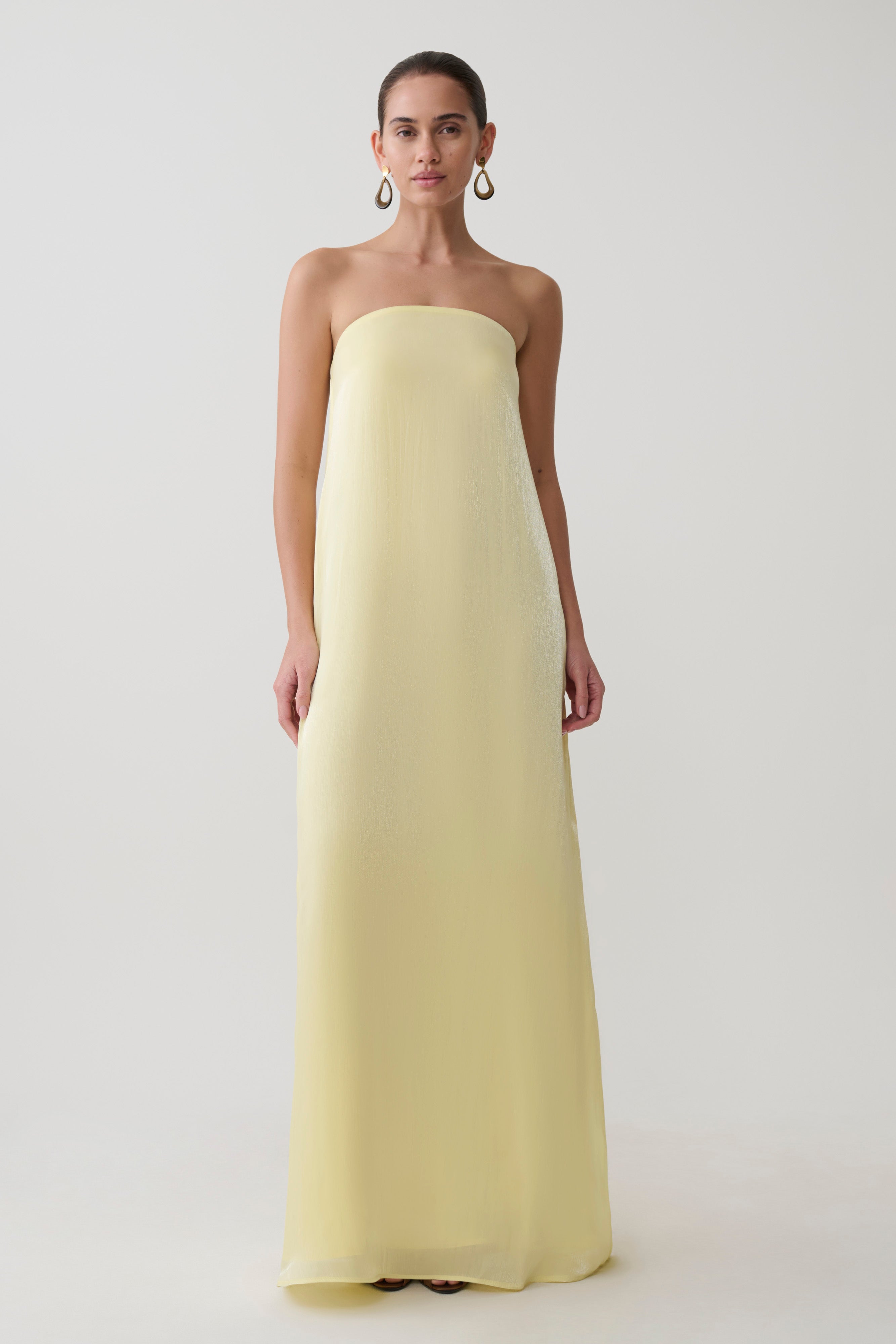 Strapless Maxi Dress - Lemon
