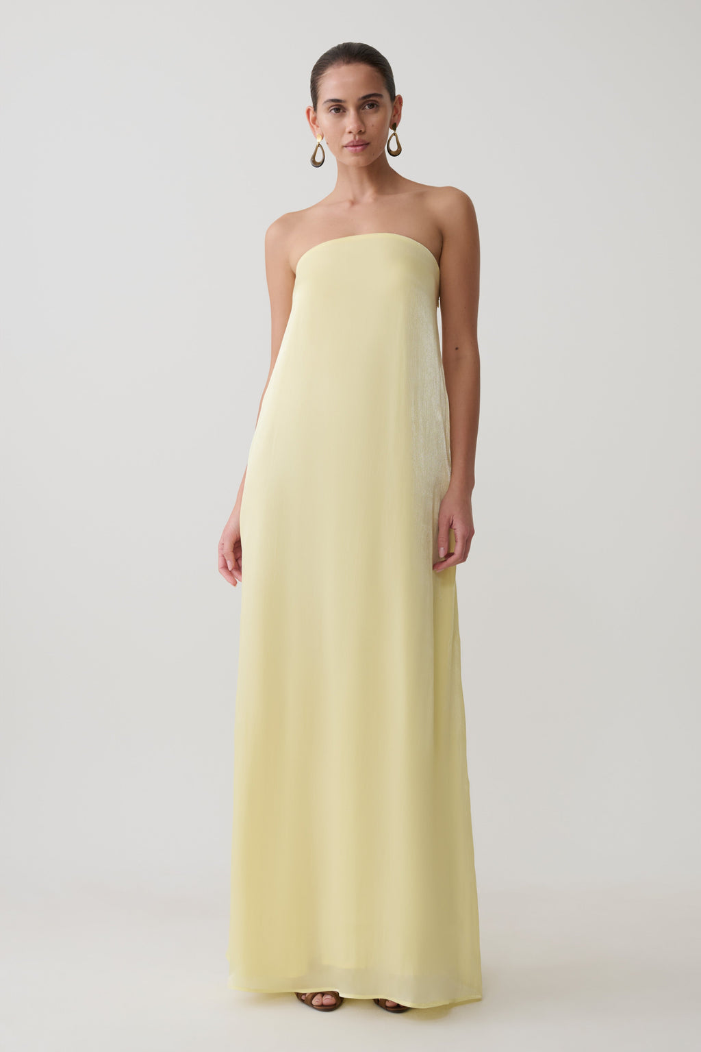 Strapless Maxi Dress - Lemon