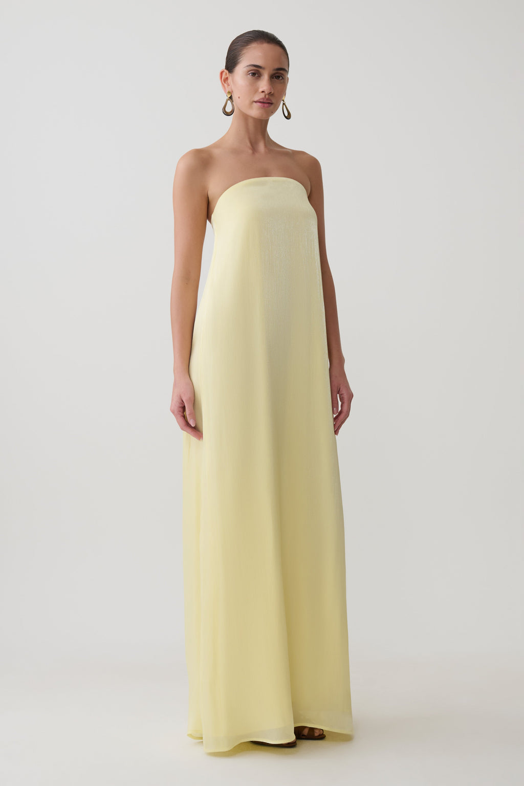 Strapless Maxi Dress - Lemon