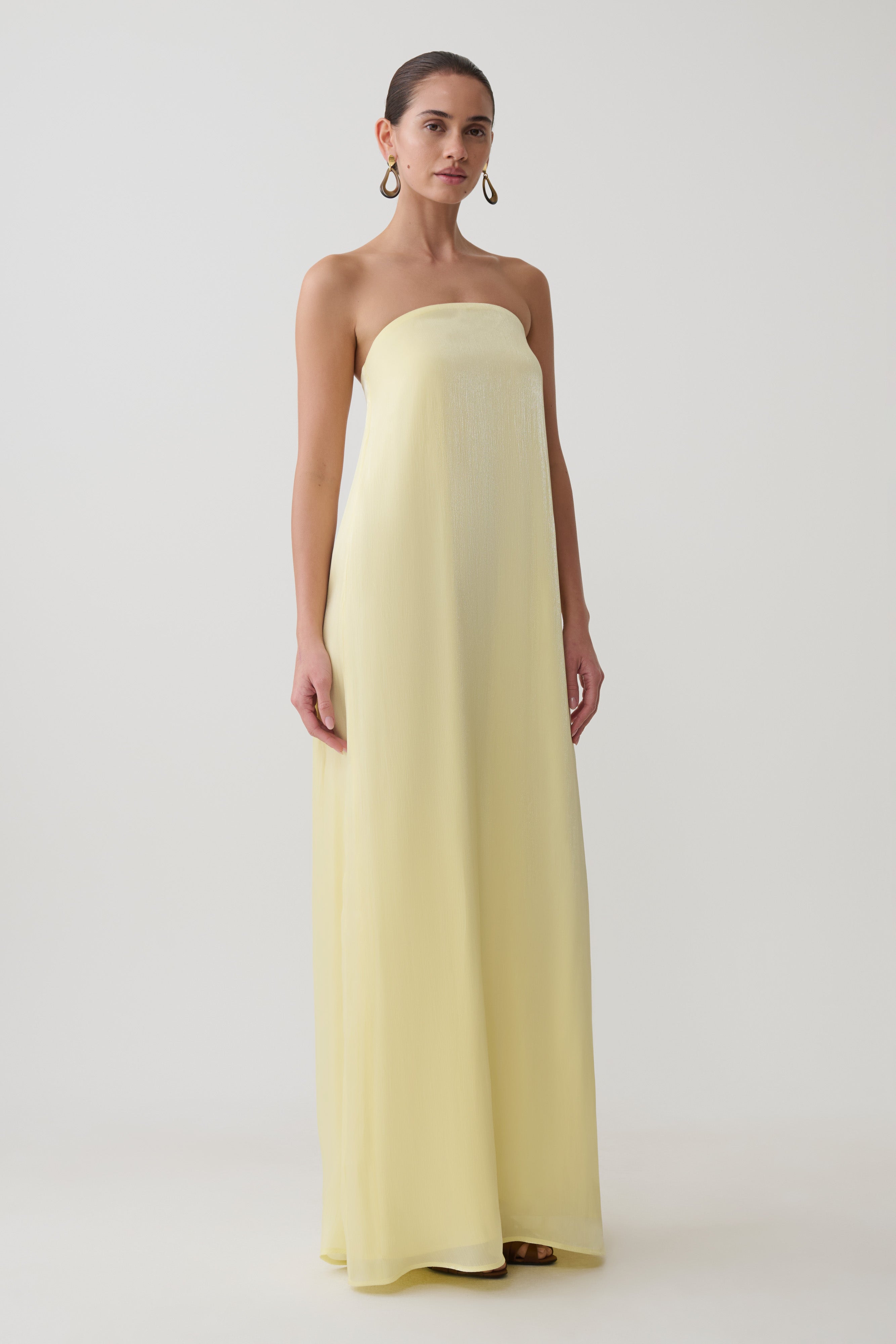 Strapless Maxi Dress - Lemon