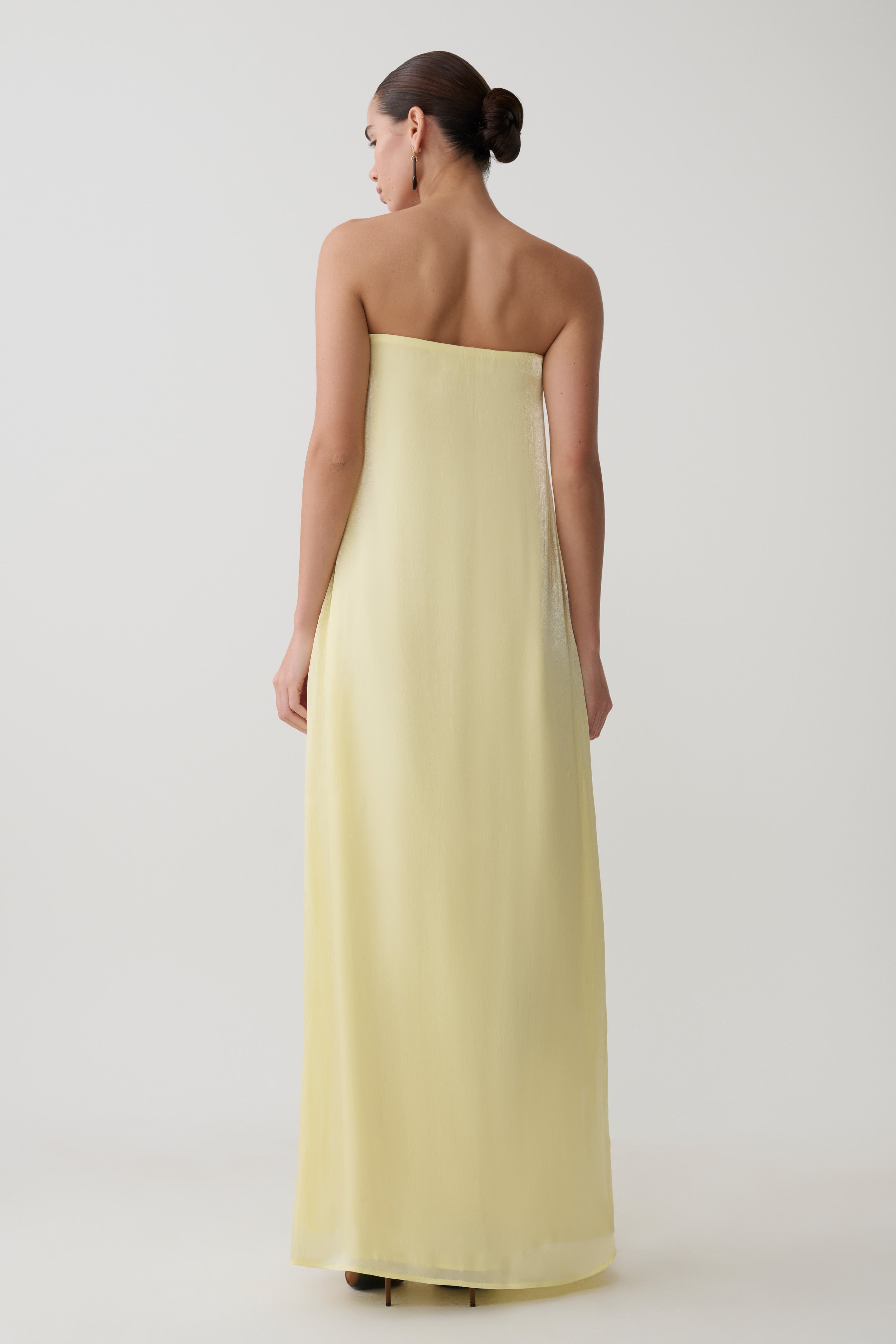 Strapless Maxi Dress - Lemon
