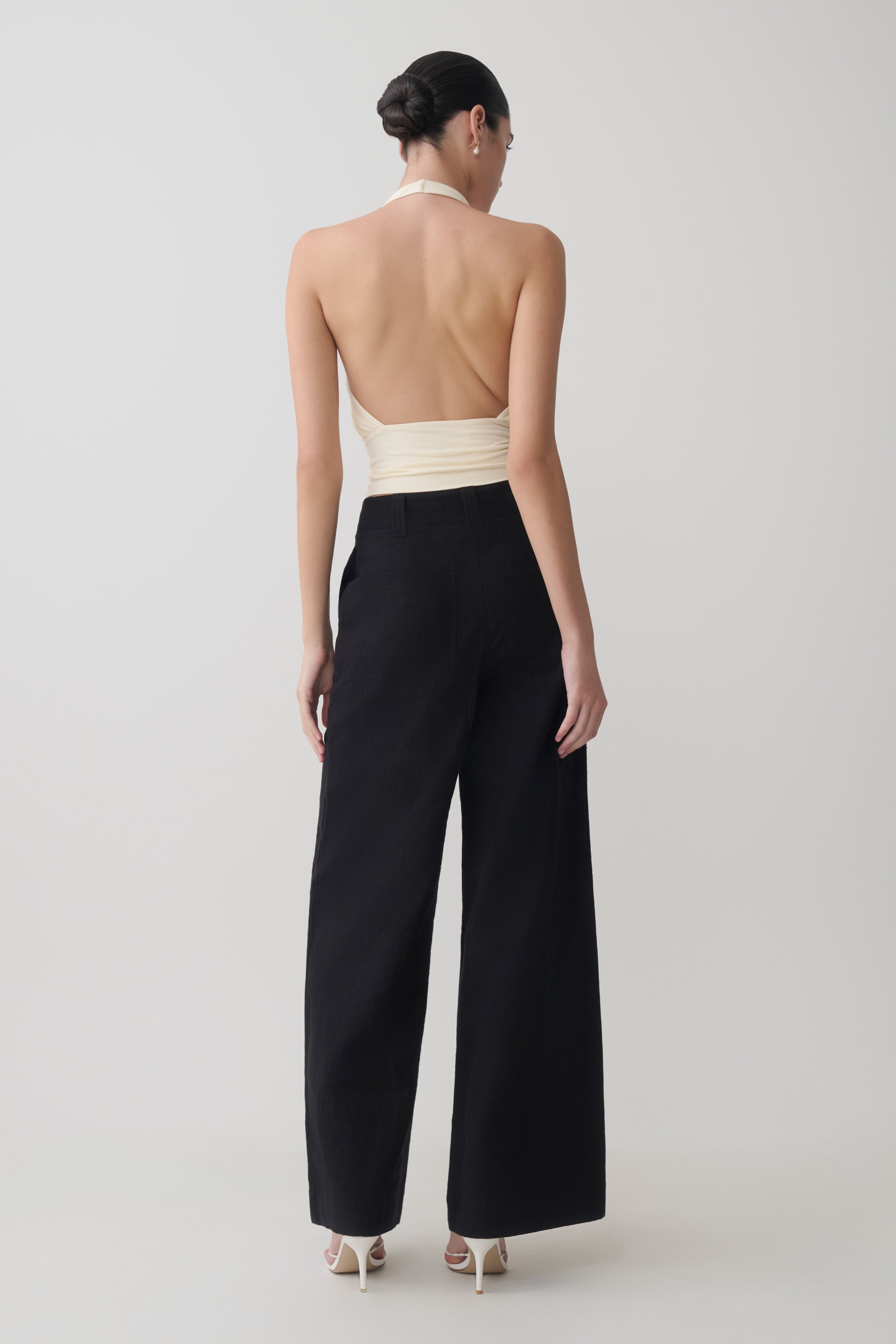 Draped Halter Top - Ivory