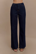 Mid Rise Denim Jeans - Indigo Blue