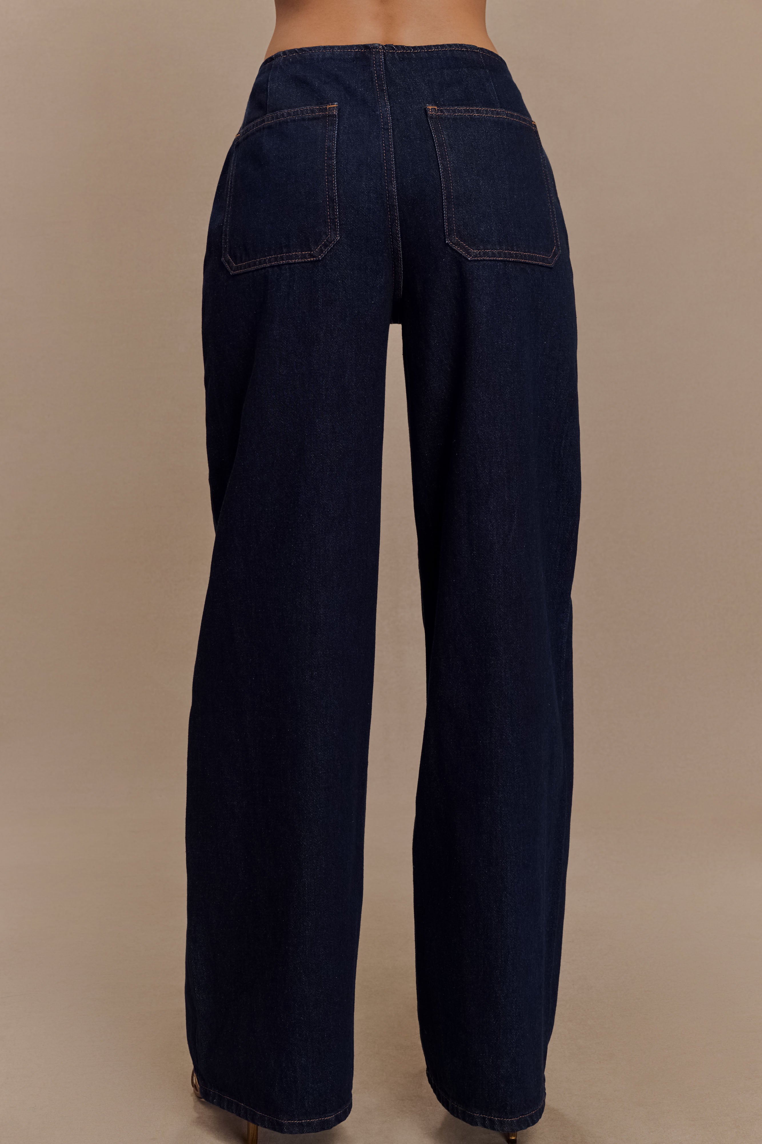Mid Rise Denim Jeans - Indigo Blue