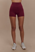 Active Bike Shorts - Burgundy