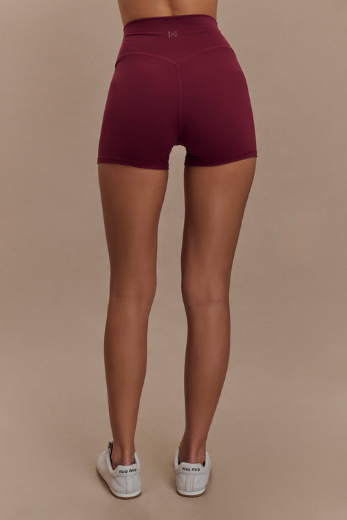 Active Bike Shorts - Burgundy