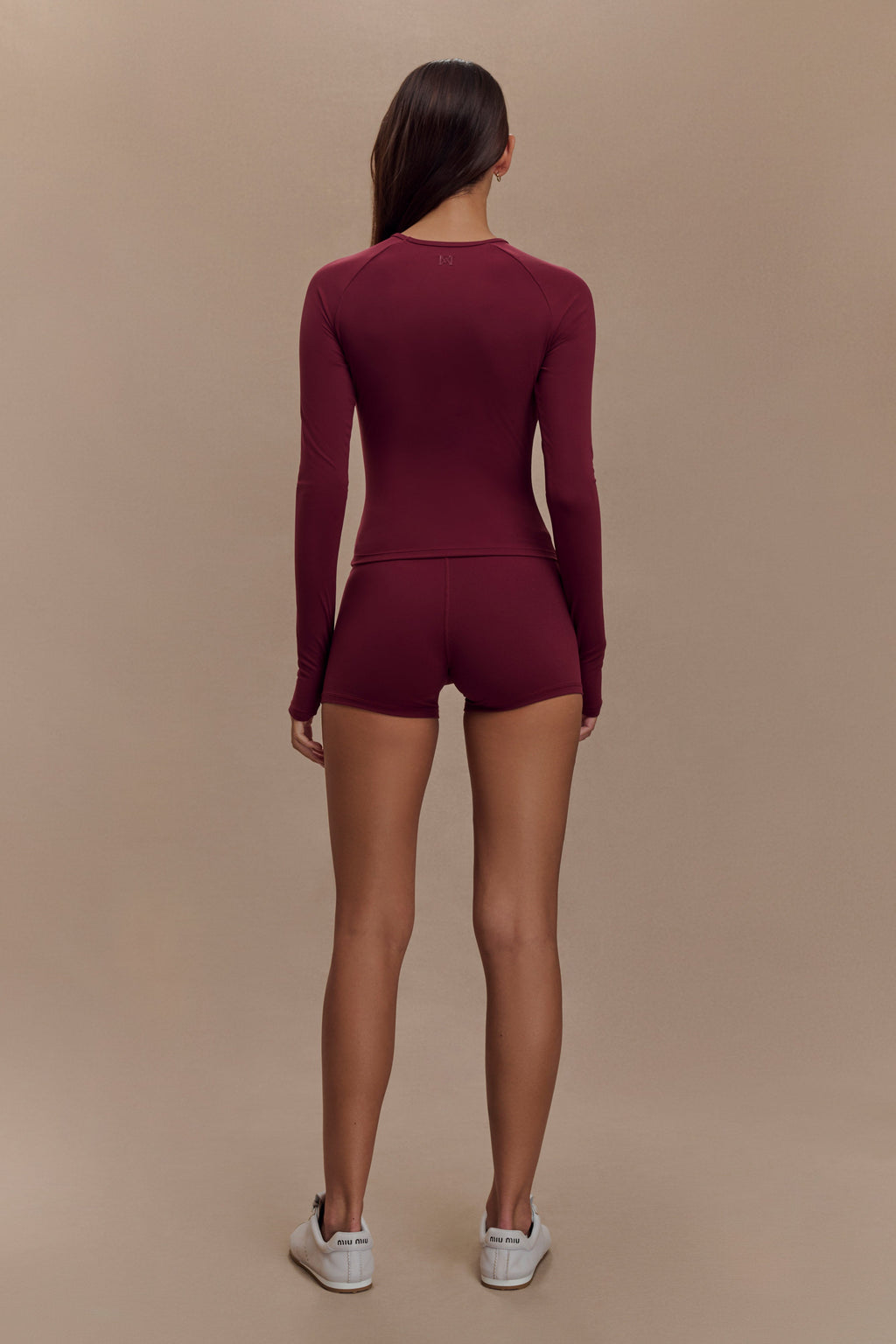 Active Bike Shorts - Burgundy