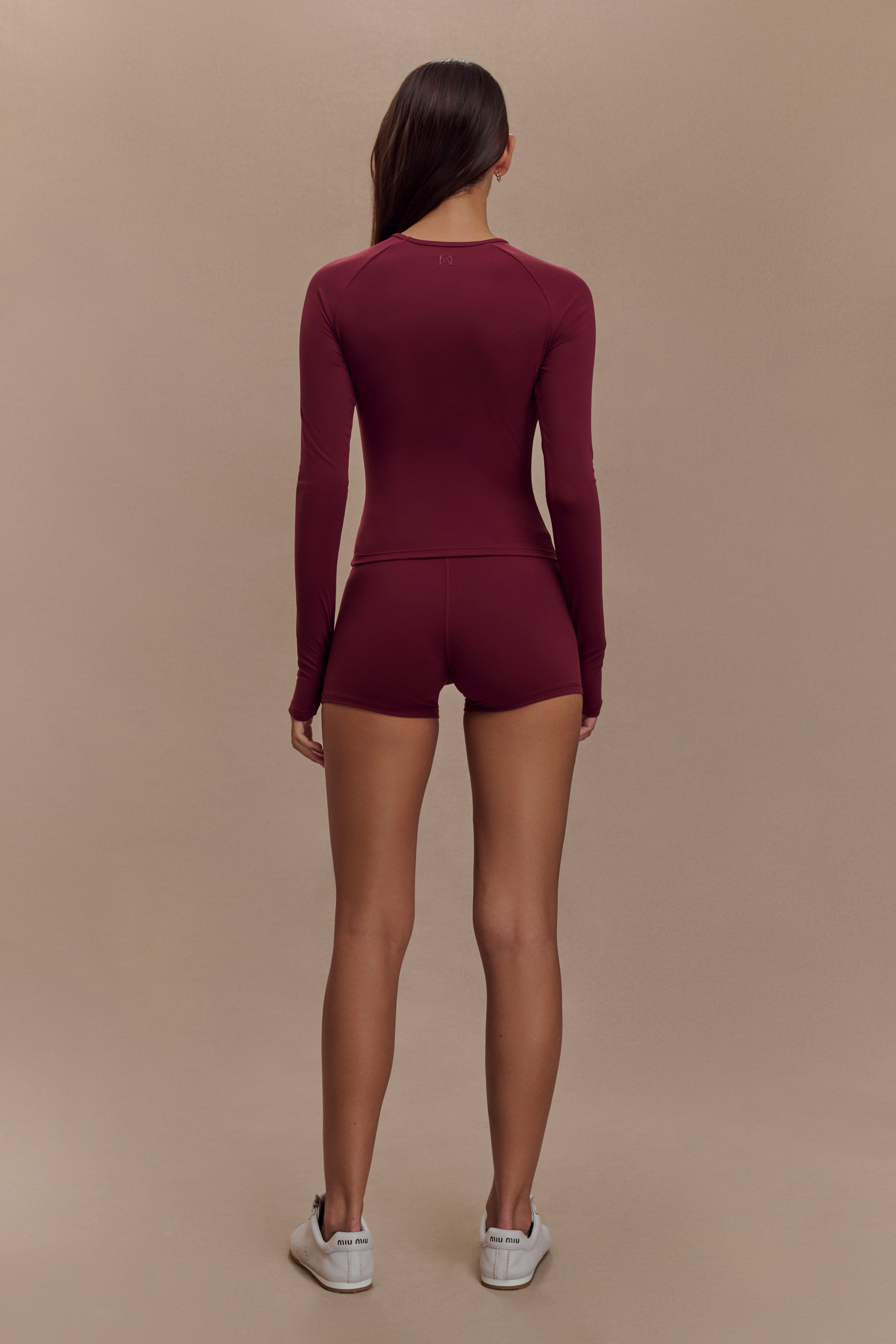 Active Bike Shorts - Burgundy