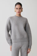 Oversized Knit Jumper - Grey Marle