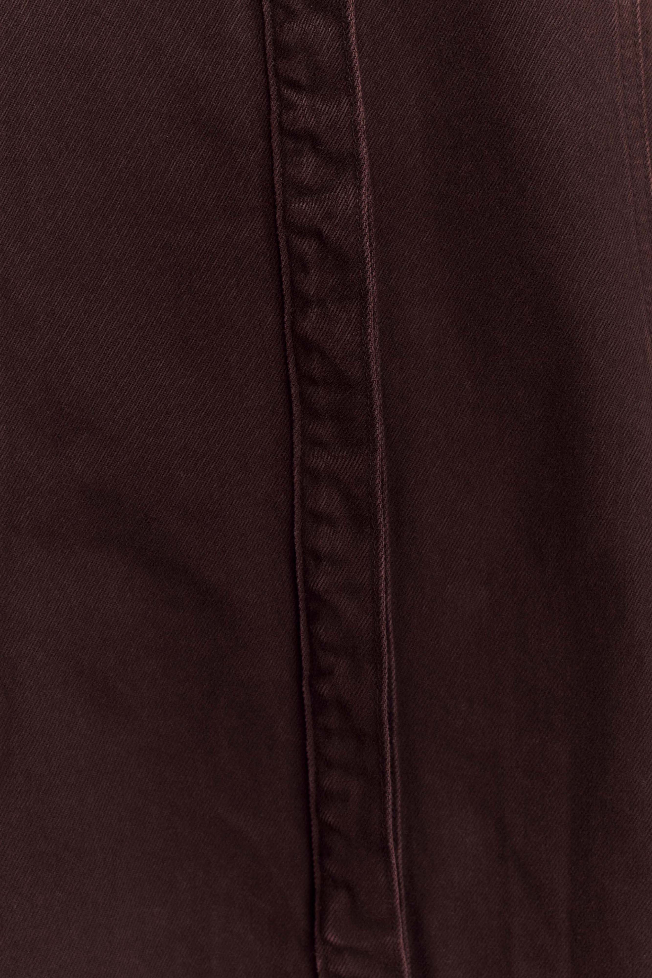 Oversized Denim Shirt - Chocolate