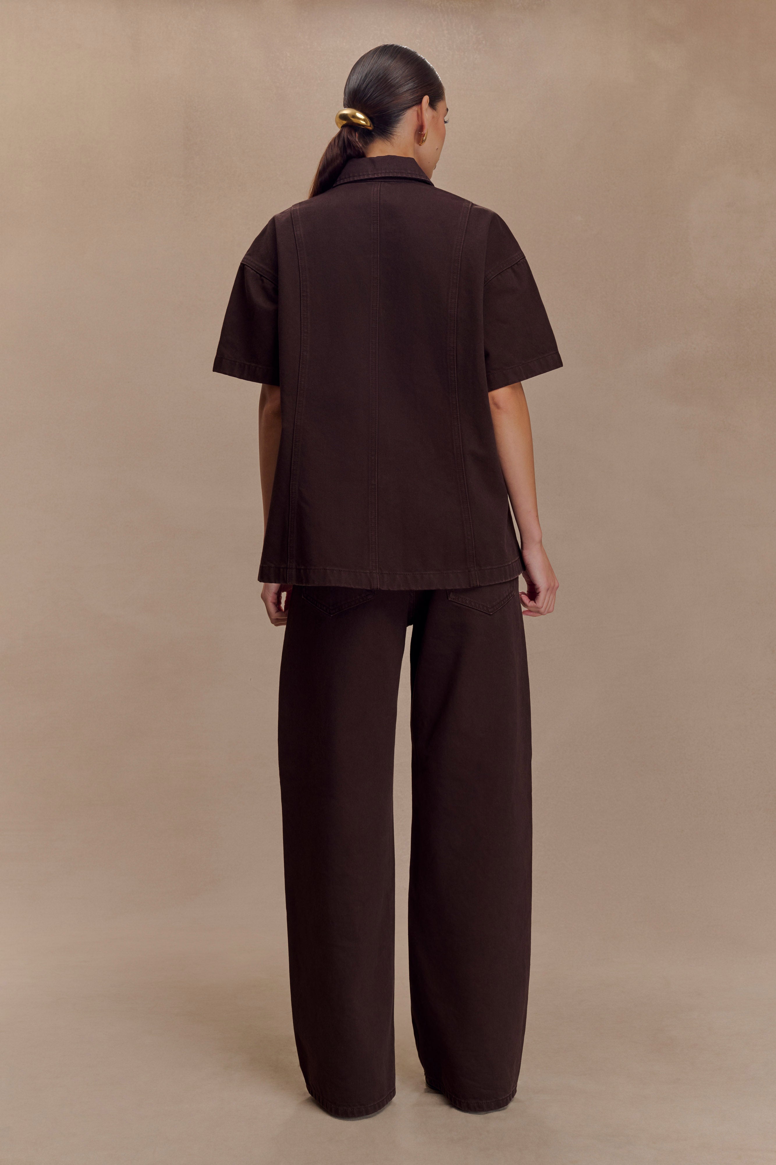 Mid Rise Denim Jeans - Chocolate