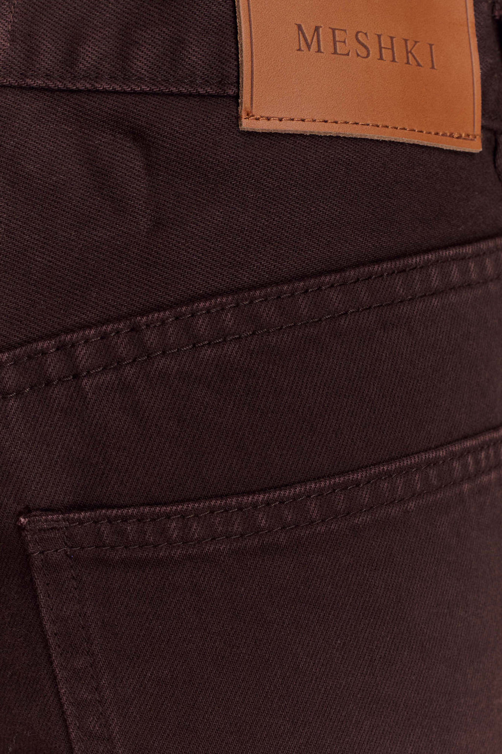 Mid Rise Denim Jeans - Chocolate