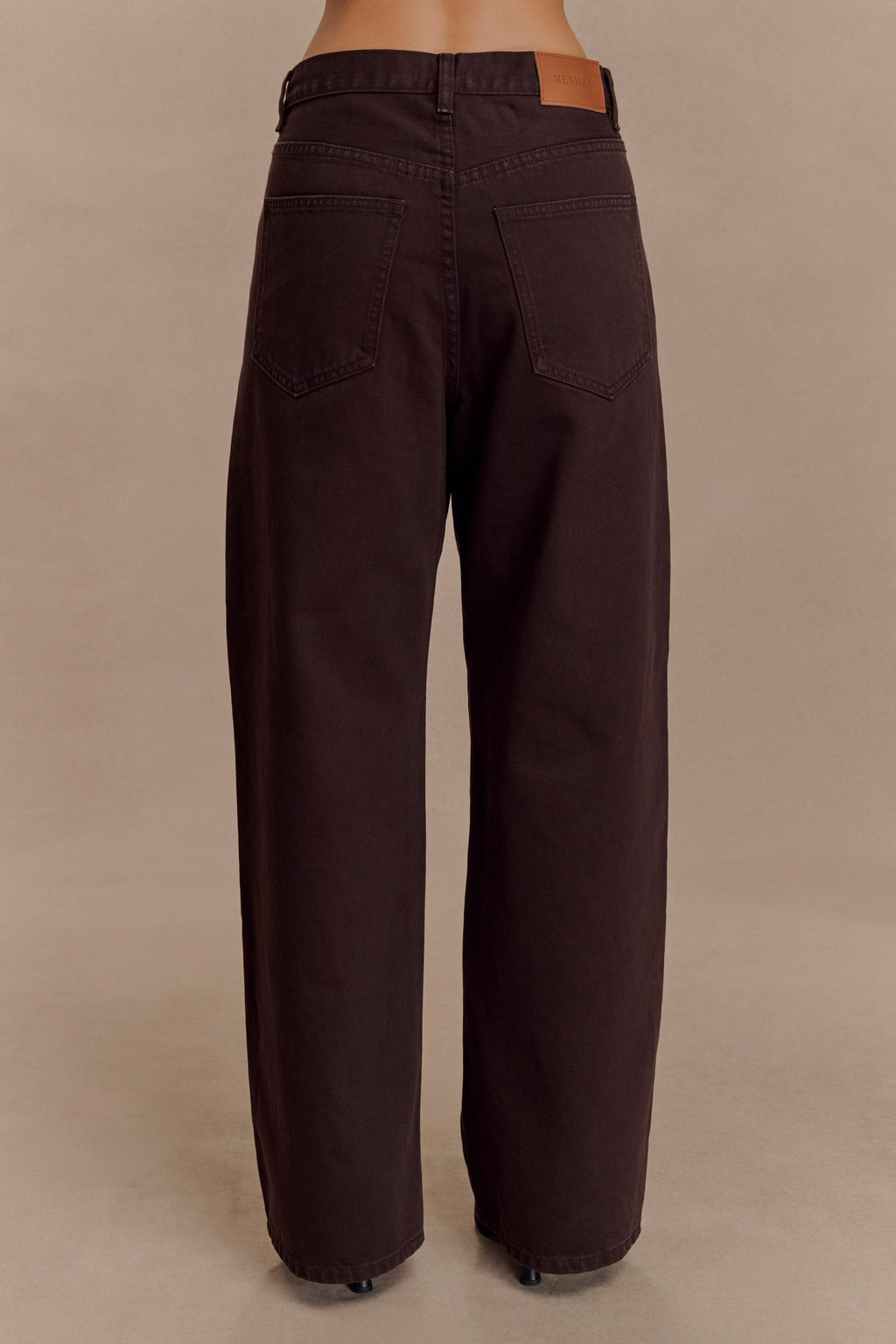 Mid Rise Denim Jeans - Chocolate
