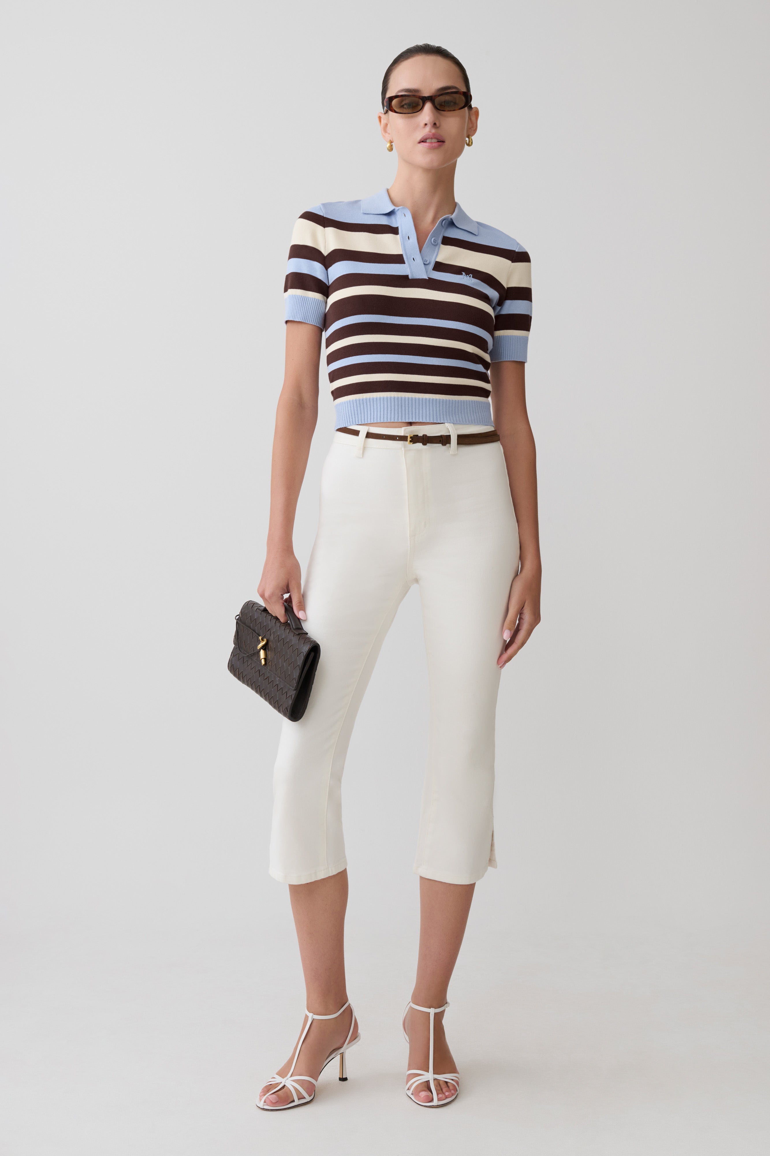 Denim Capris - White