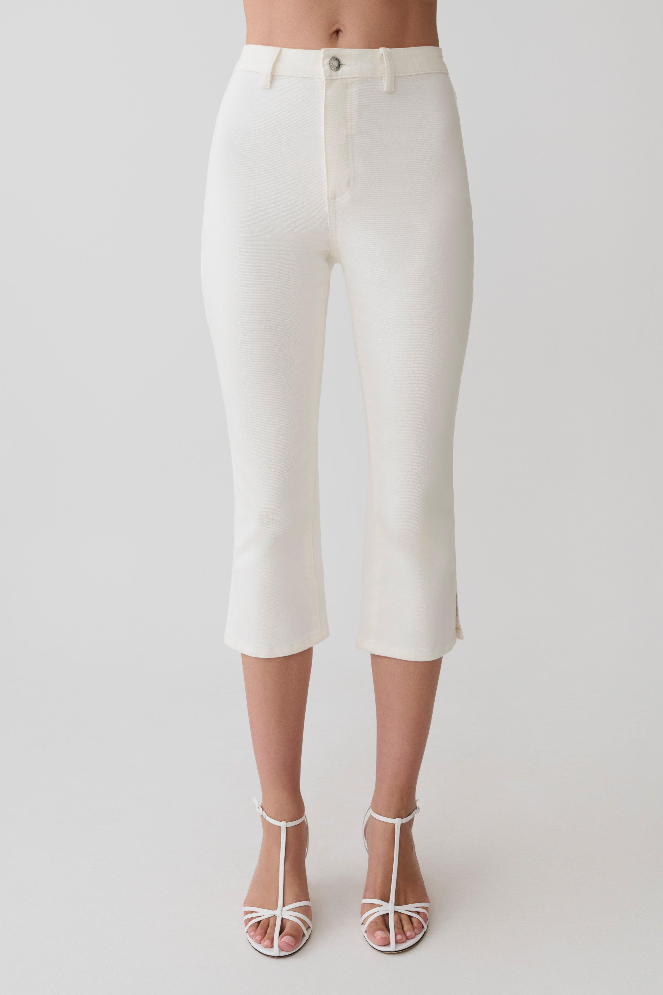 Denim Capris - White