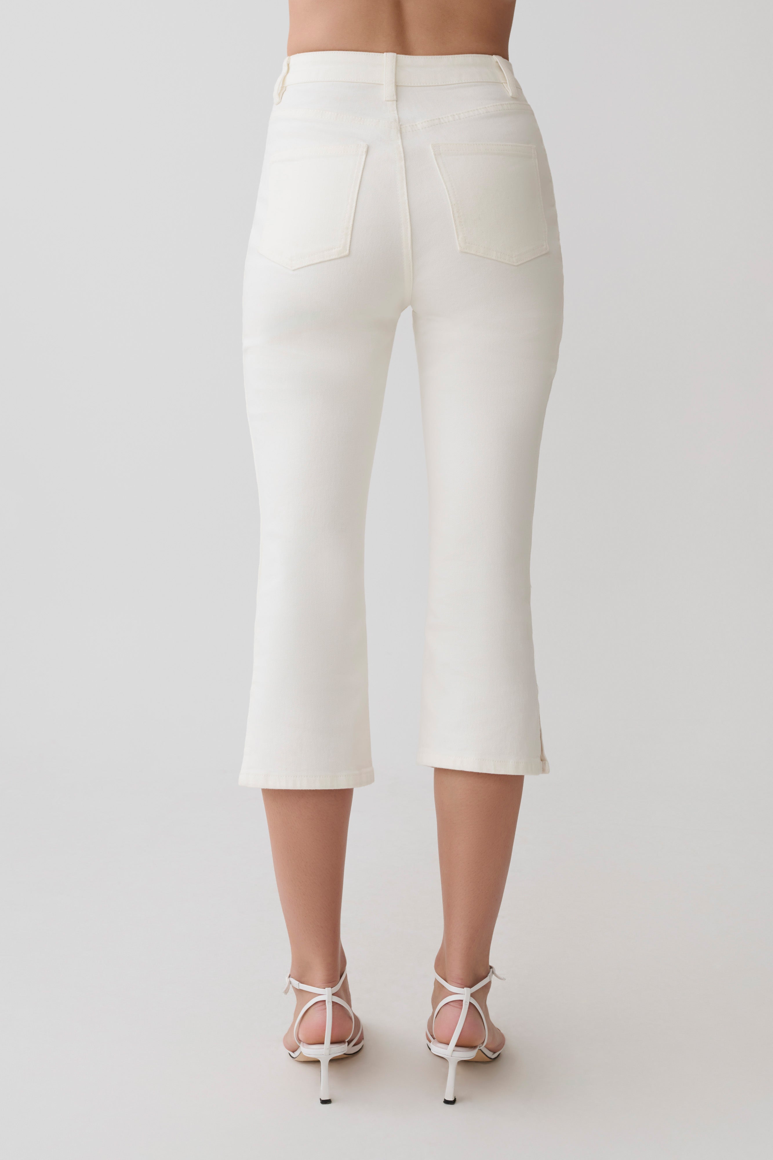 Denim Capris - White