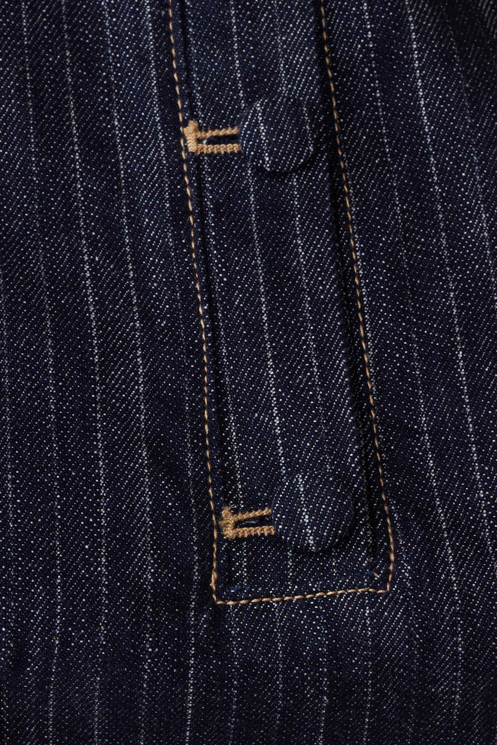 Sleeveless Denim Top - Indigo Pinstripe