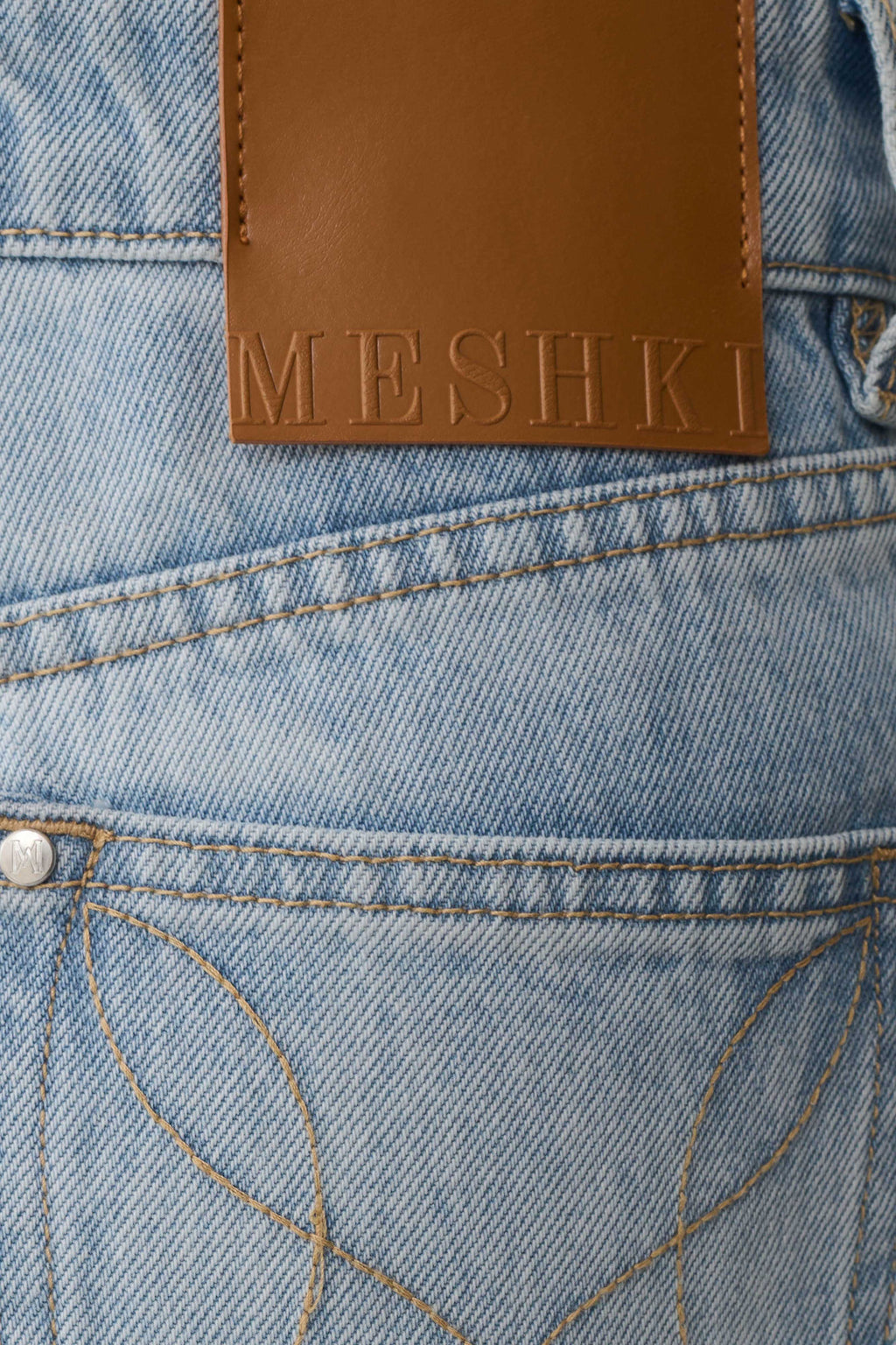Spijkerjeans met rechte pijpen en rafelzoom - gewassen lichtblauw