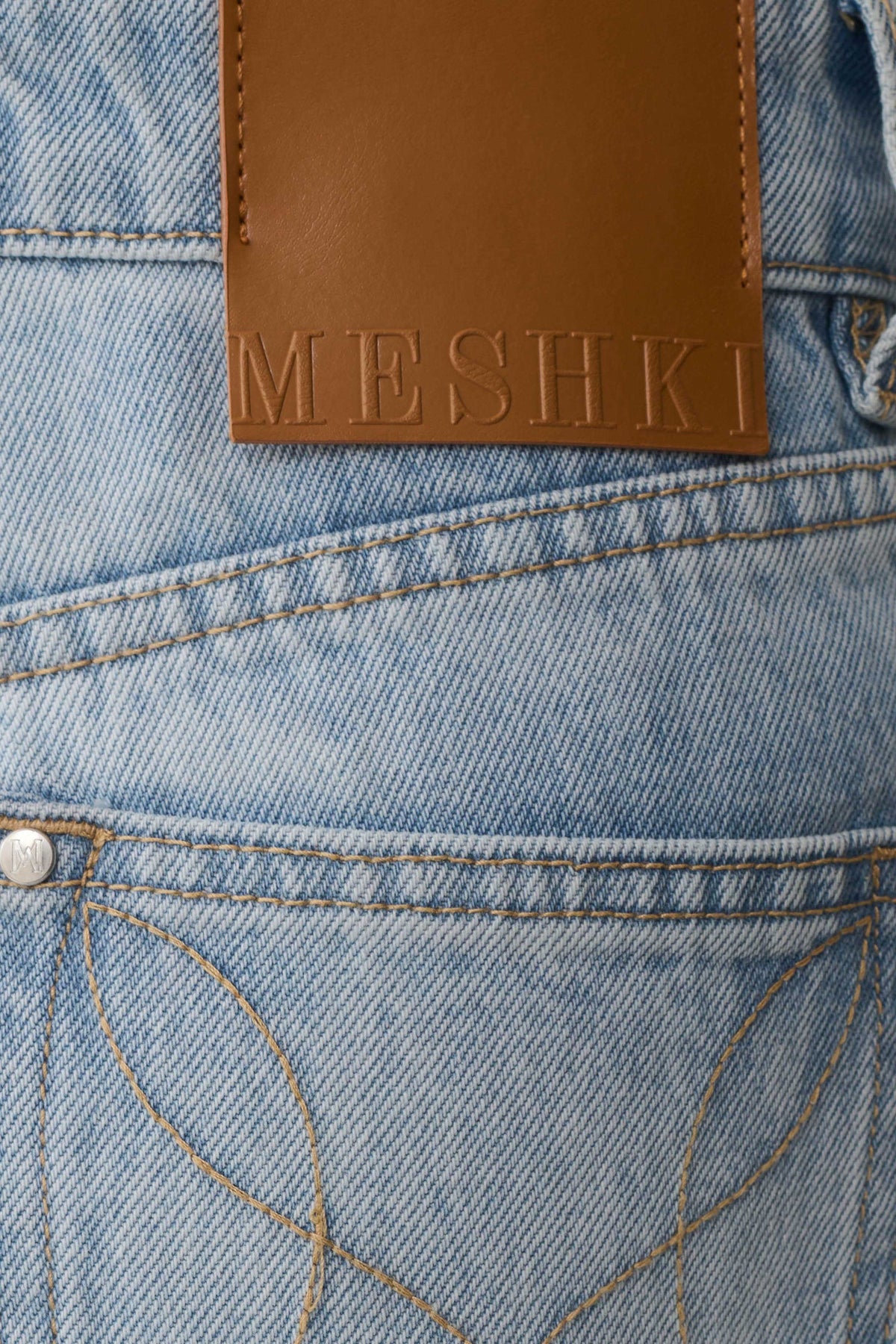 Spijkerjeans met rechte pijpen en rafelzoom - gewassen lichtblauw