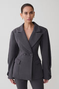 Structured Blazer - Charcoal Shadow
