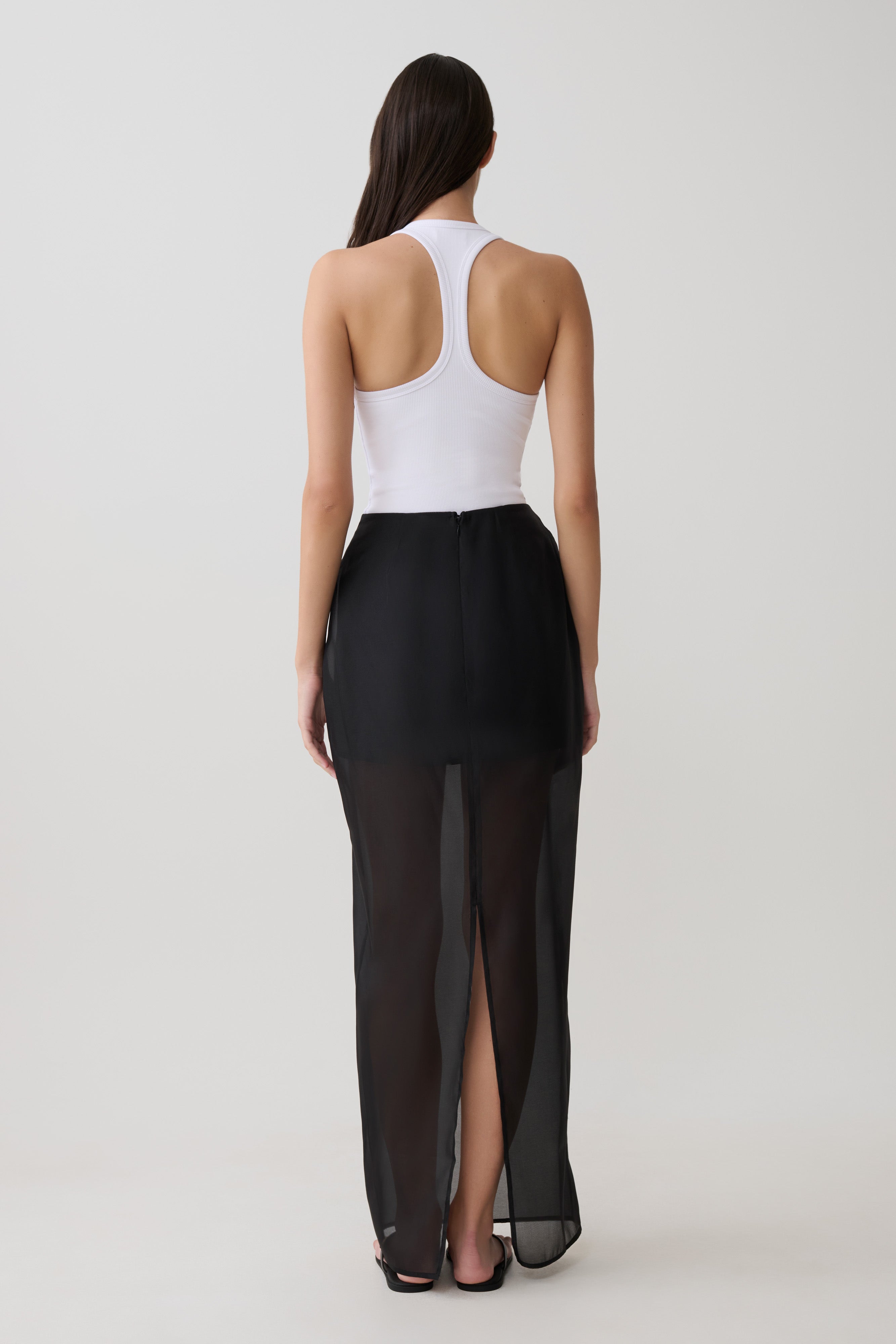 Ribbed Tank - White
