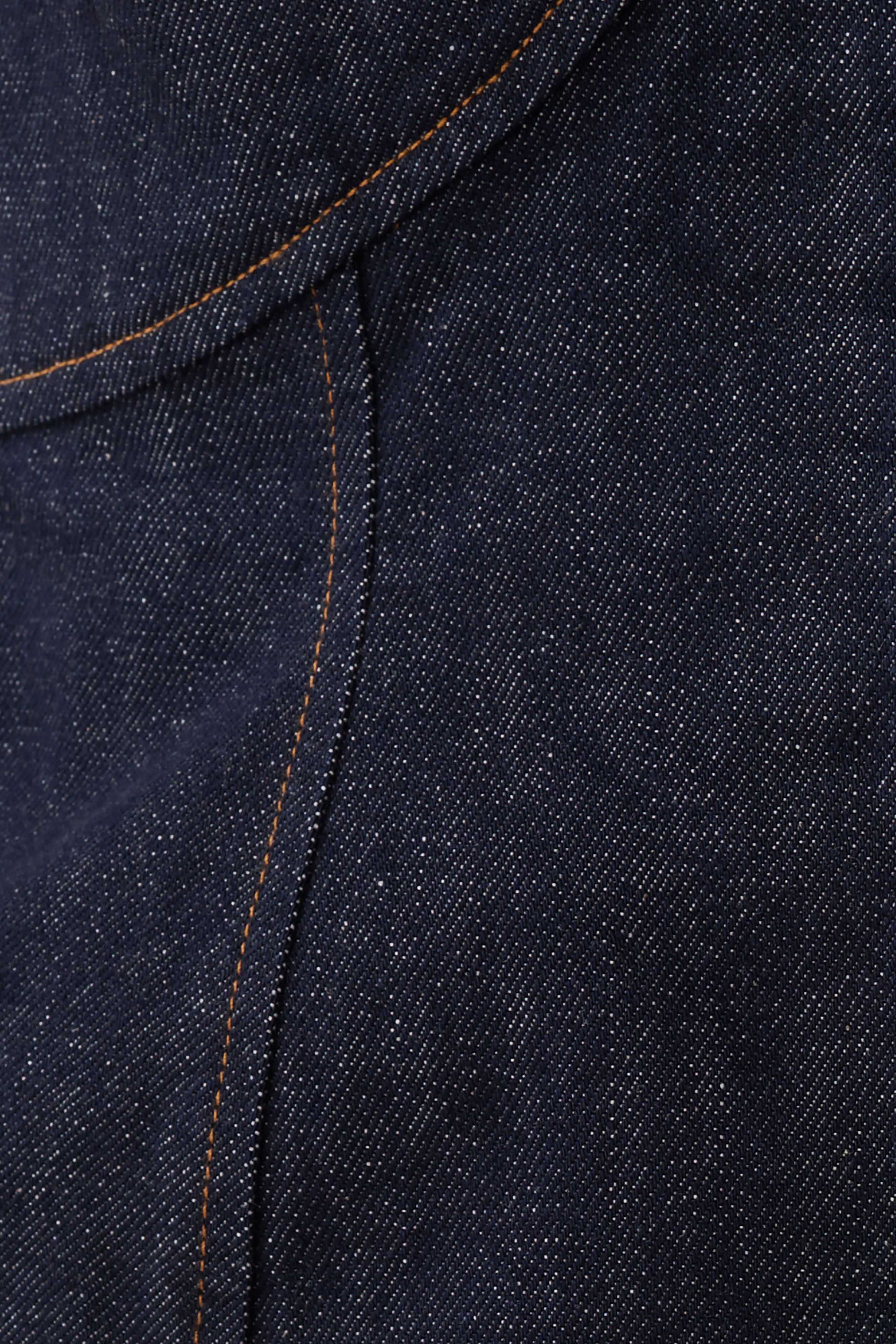 Halter Longline Denim Top - Washed Indigo Blue