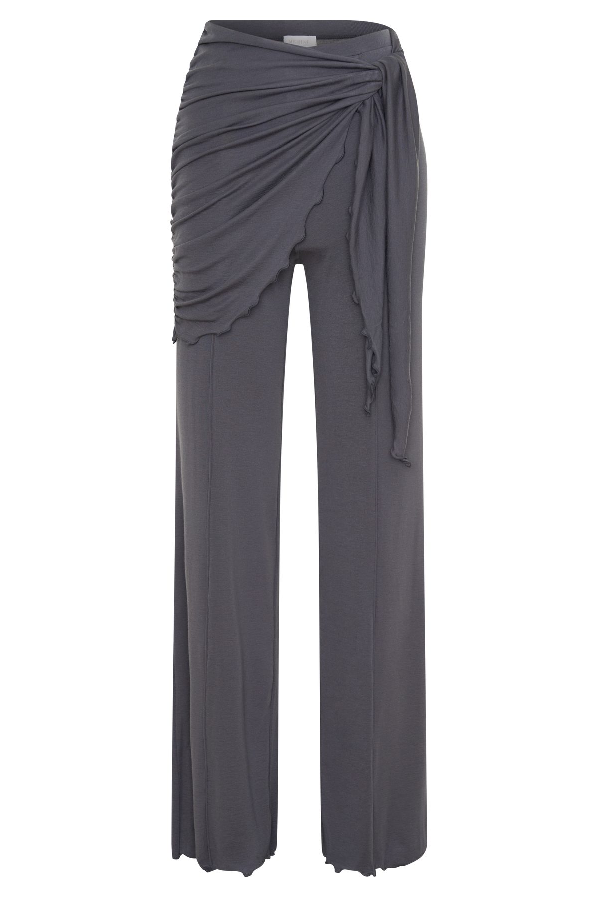 Recht model broek met tailleband - Grijs
