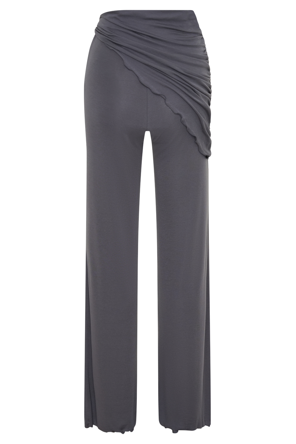 Recht model broek met tailleband - Grijs