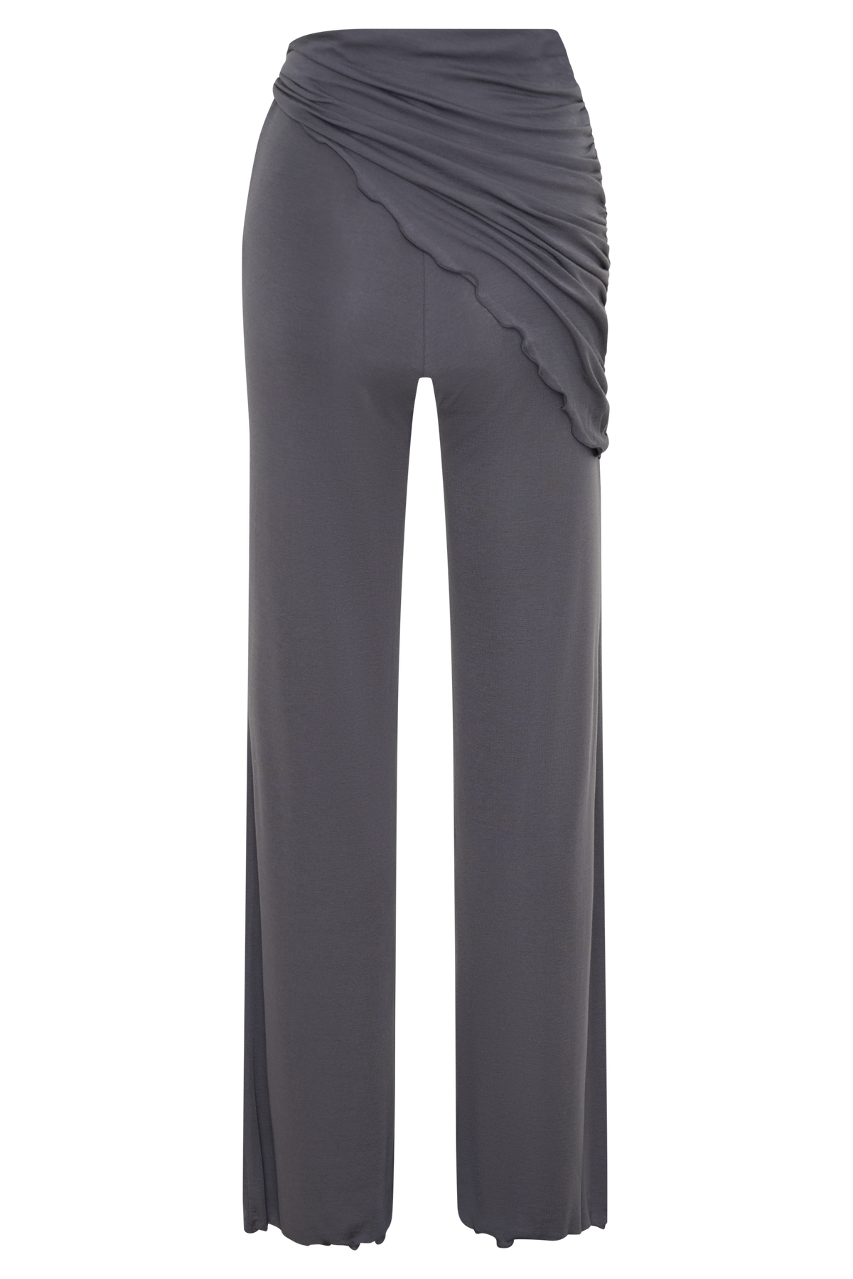 Recht model broek met tailleband - Grijs