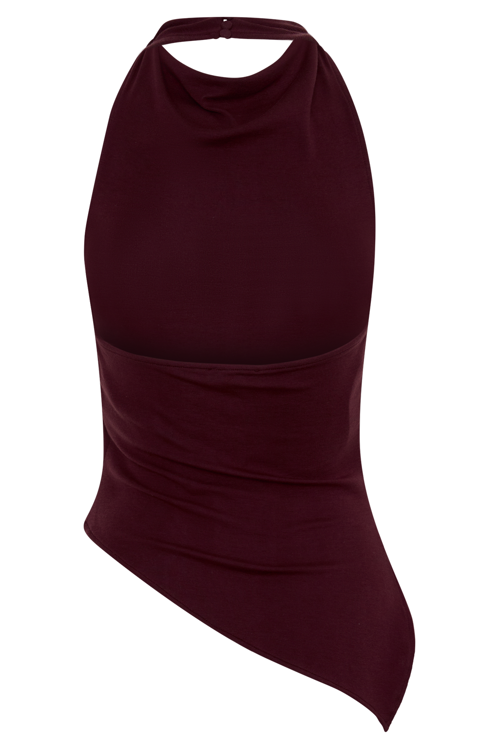 Relaxed Sheer Halter Top - Burgundy