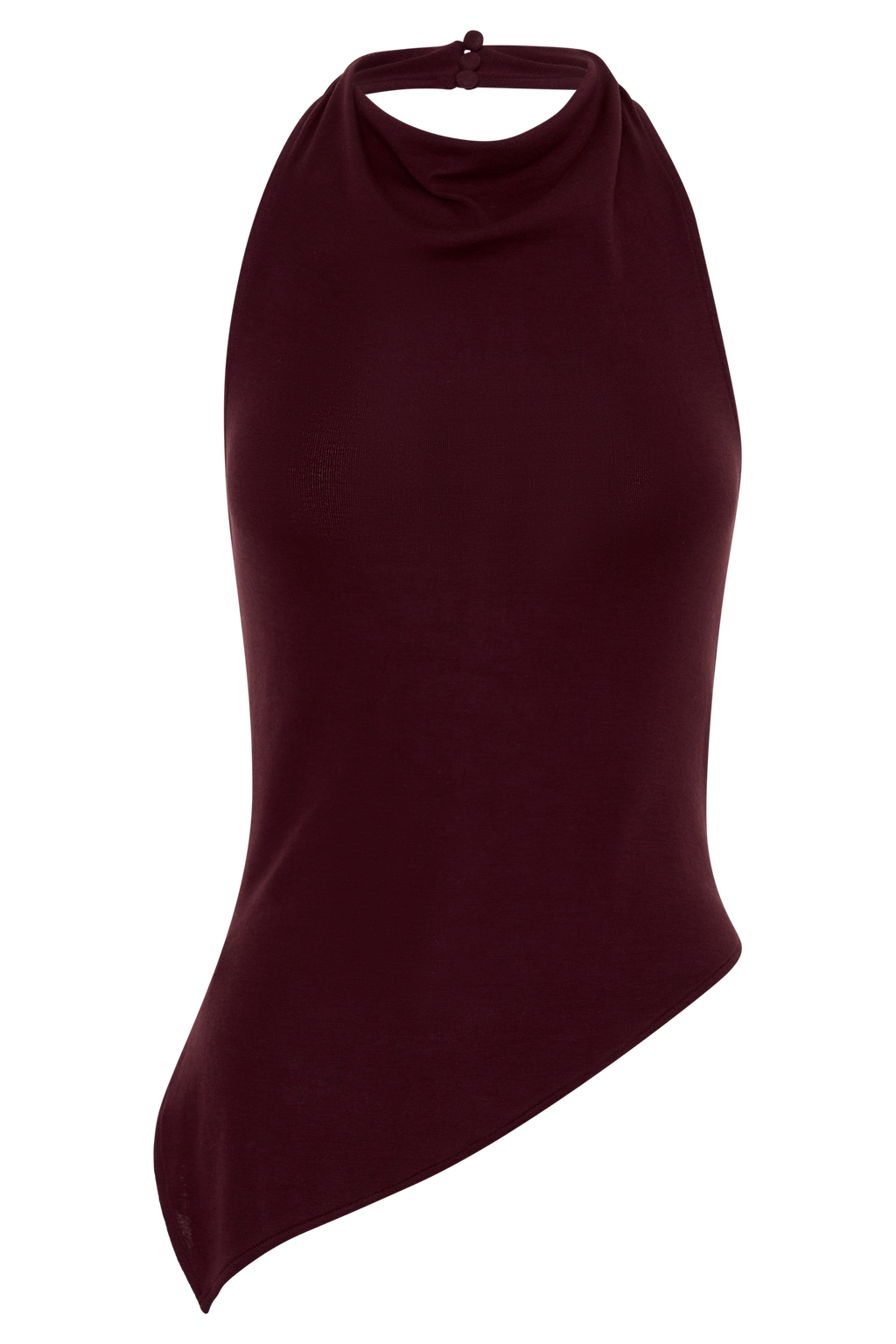 Relaxed Sheer Halter Top - Burgundy