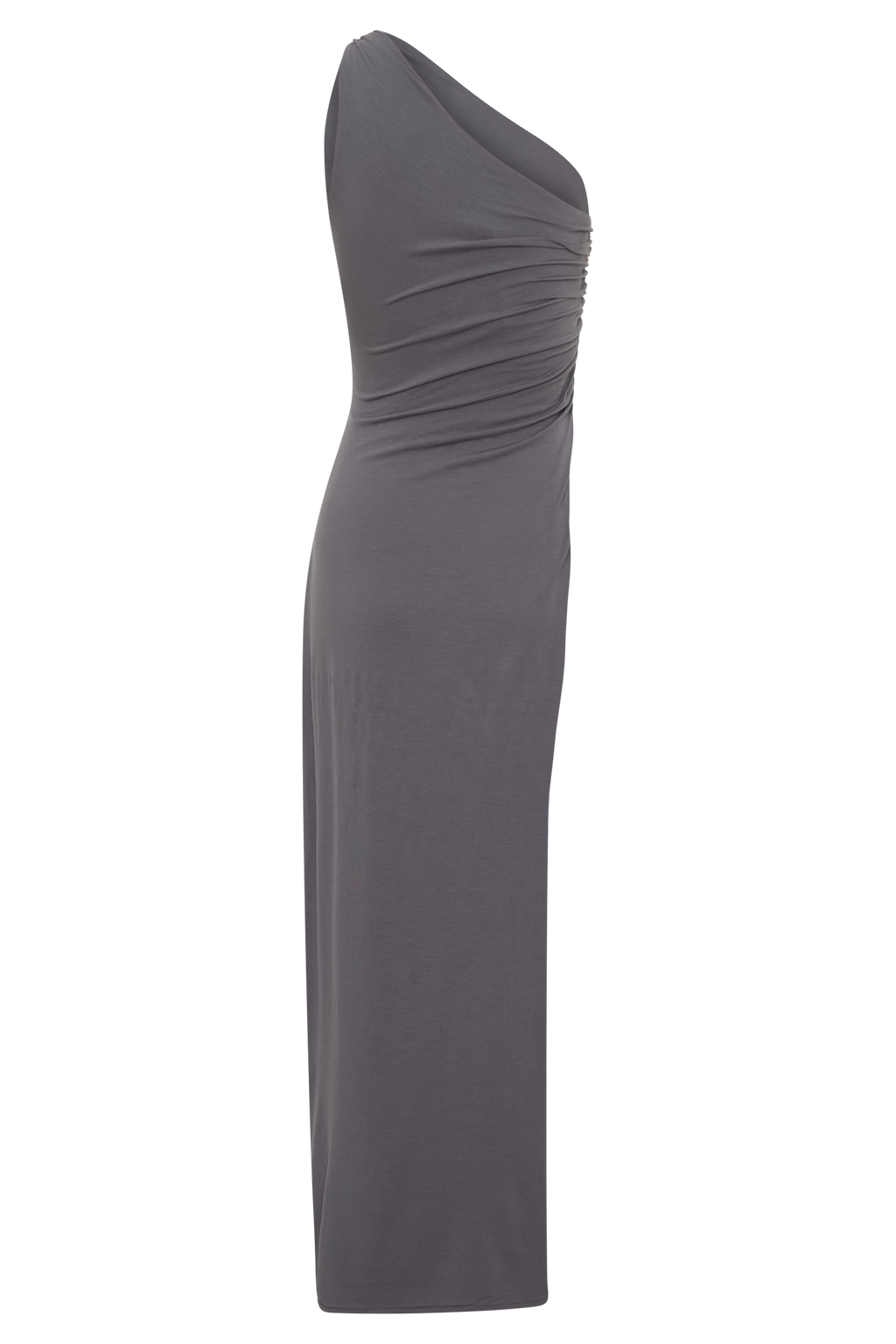 Long Line Top With Front Cut Out - Grey